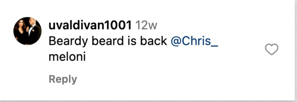 A fan comments on Christopher Meloni's new look | Source: Instagram.com/chris_meloni/