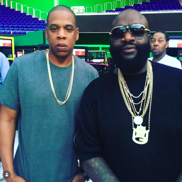 Jay-Z and Rick Ross posing for a photo, posted on April. 28, 2016. | Source: Instagram/richforever