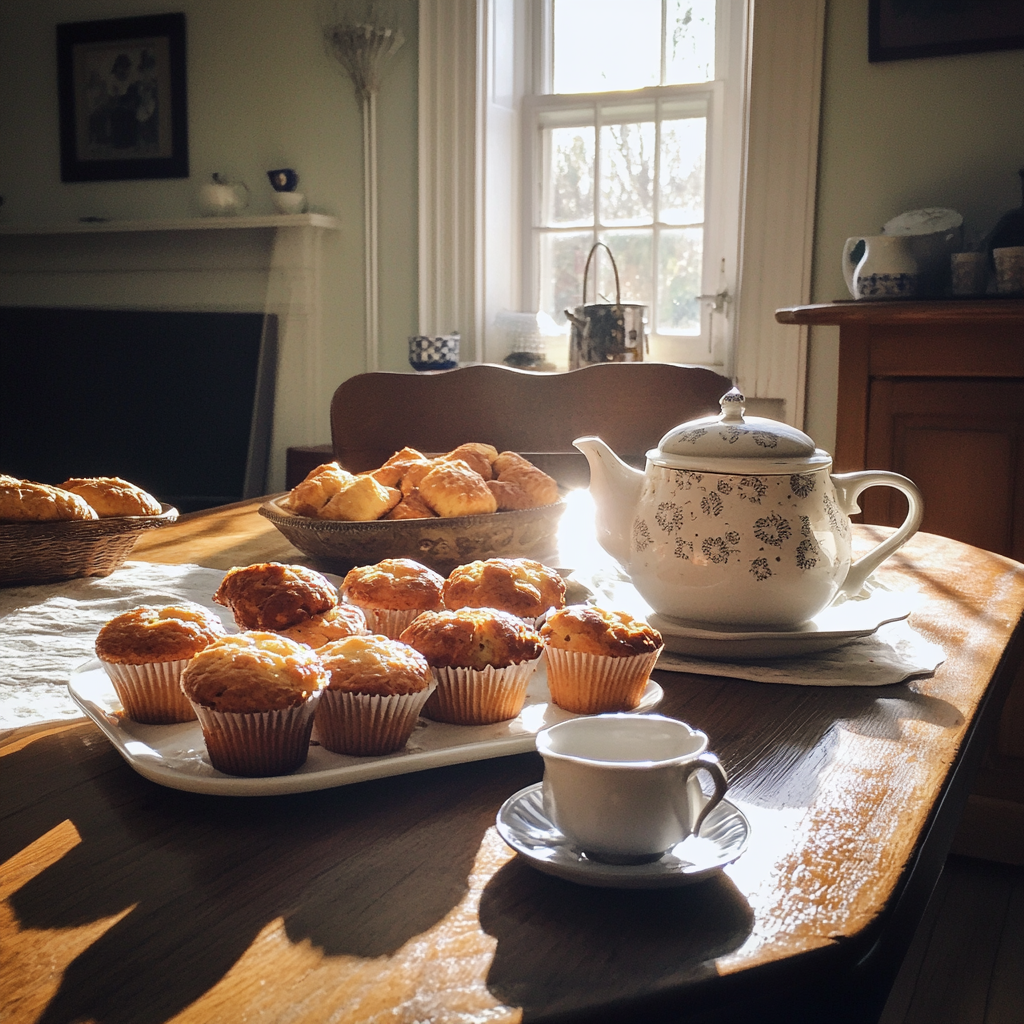 A table set for tea | Source: Midjourney