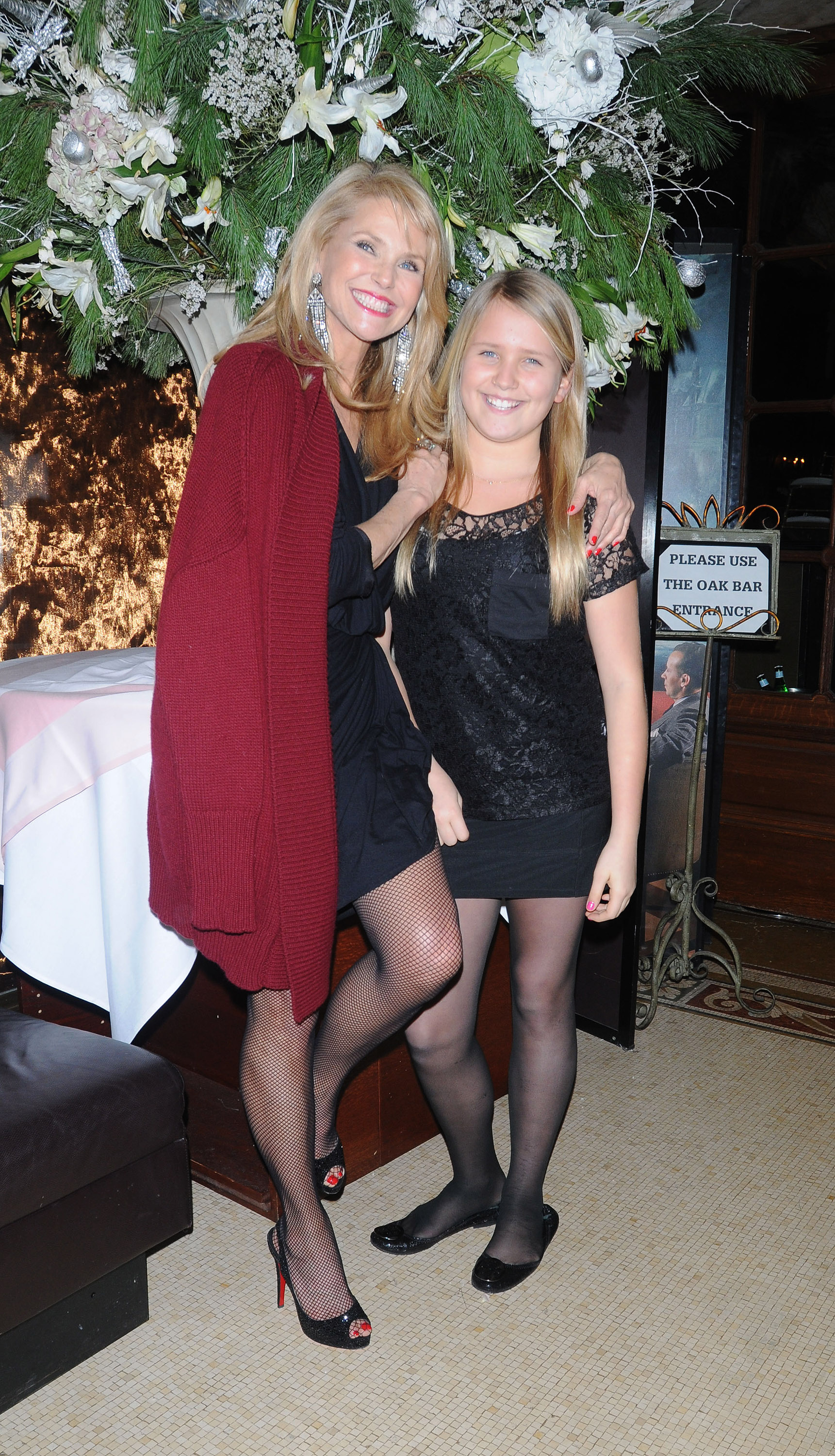 Christie Brinkley and Sailor Lee Cook arrive for Alexa Ray Joel's performance at The Oak Room on December 20, 2010, in New York City. | Source: Getty Images