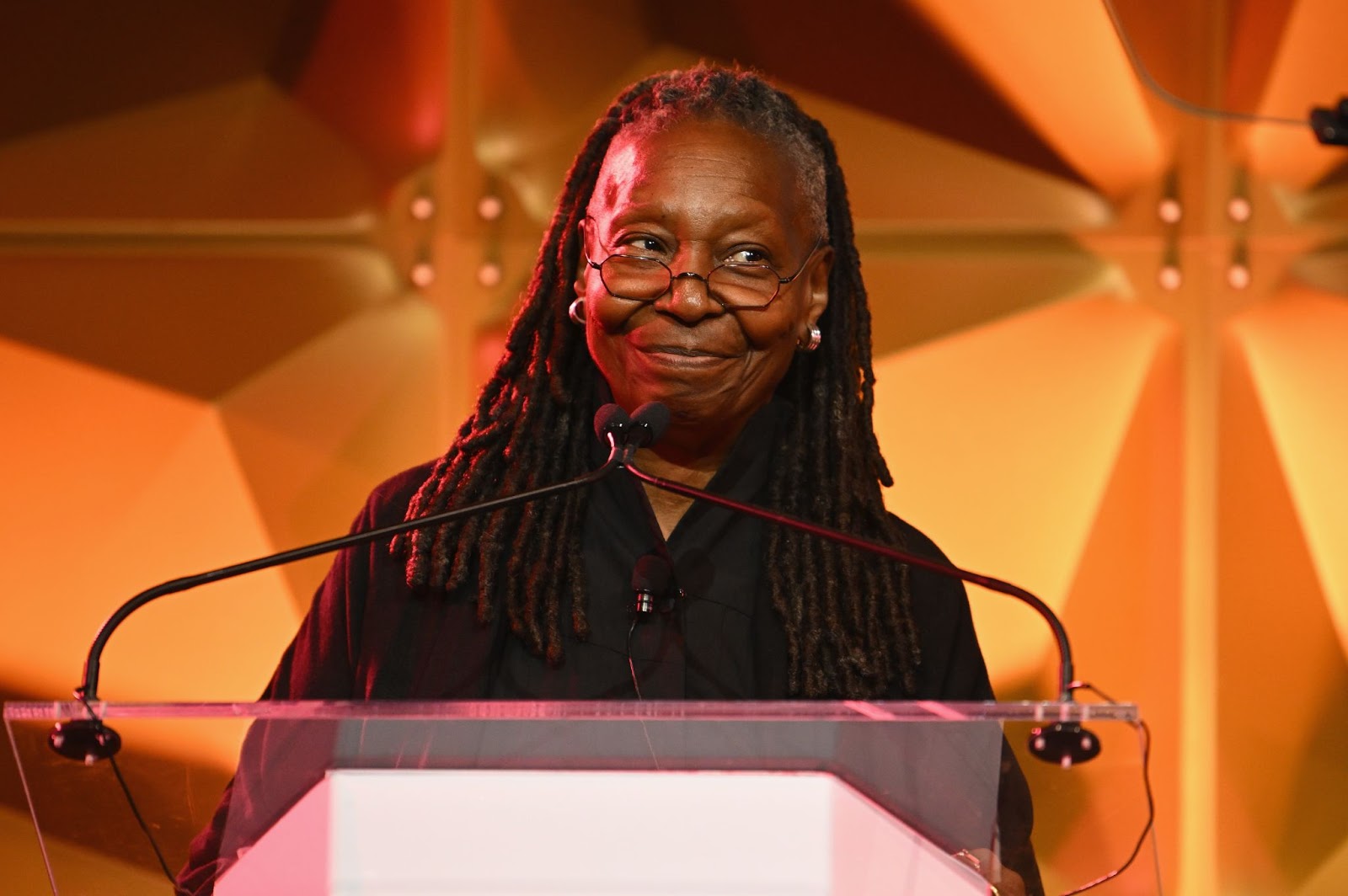 Whoopi Goldberg on stage during the The Whitaker Peace & Development Initiative's Faces of Hope Gala on September 27, 2024, in New York. | Source: Getty Images