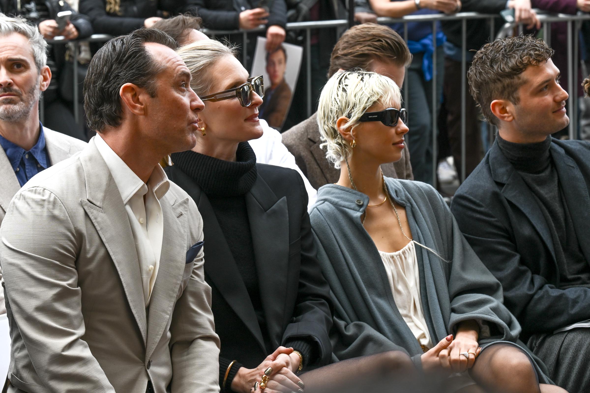 Jude Law, Phillipa Coan, Iris Law, and Raff Law attend Jude Law's Hollywood Walk of Fame Star Ceremony | Source: Getty Images