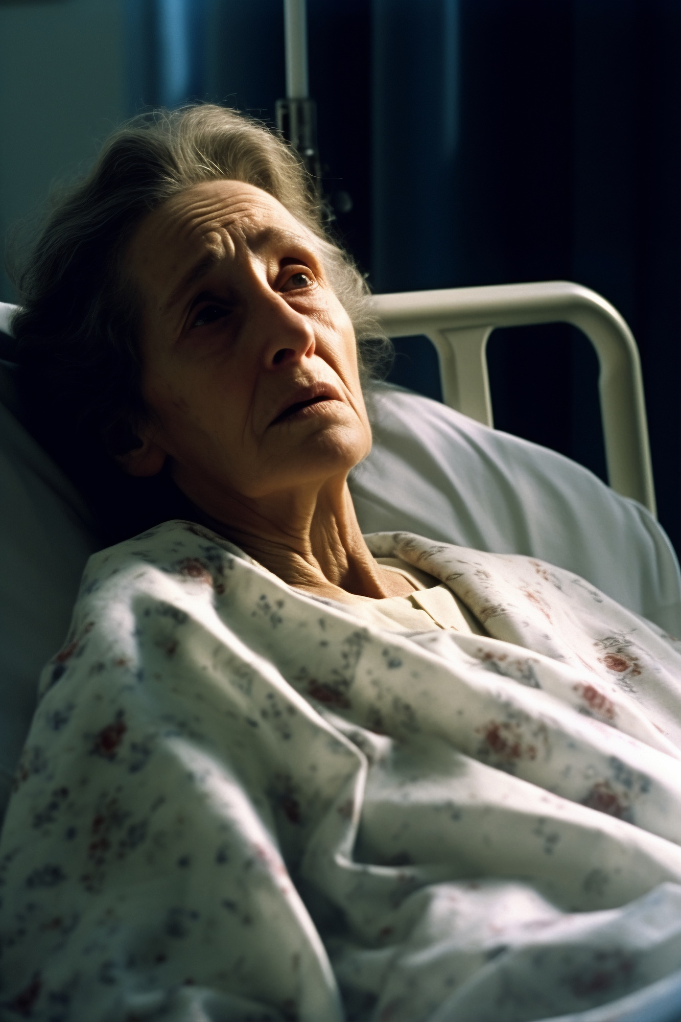 A sick older woman in a hospital bed | Source: Freepik