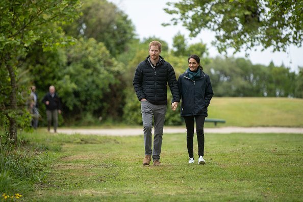 Prince Harry and Meghan attend Totaranui Campground in the Abel Tasman National Park on October 29, 2018, in Wellington, New Zealand. | Source: Getty Images.
