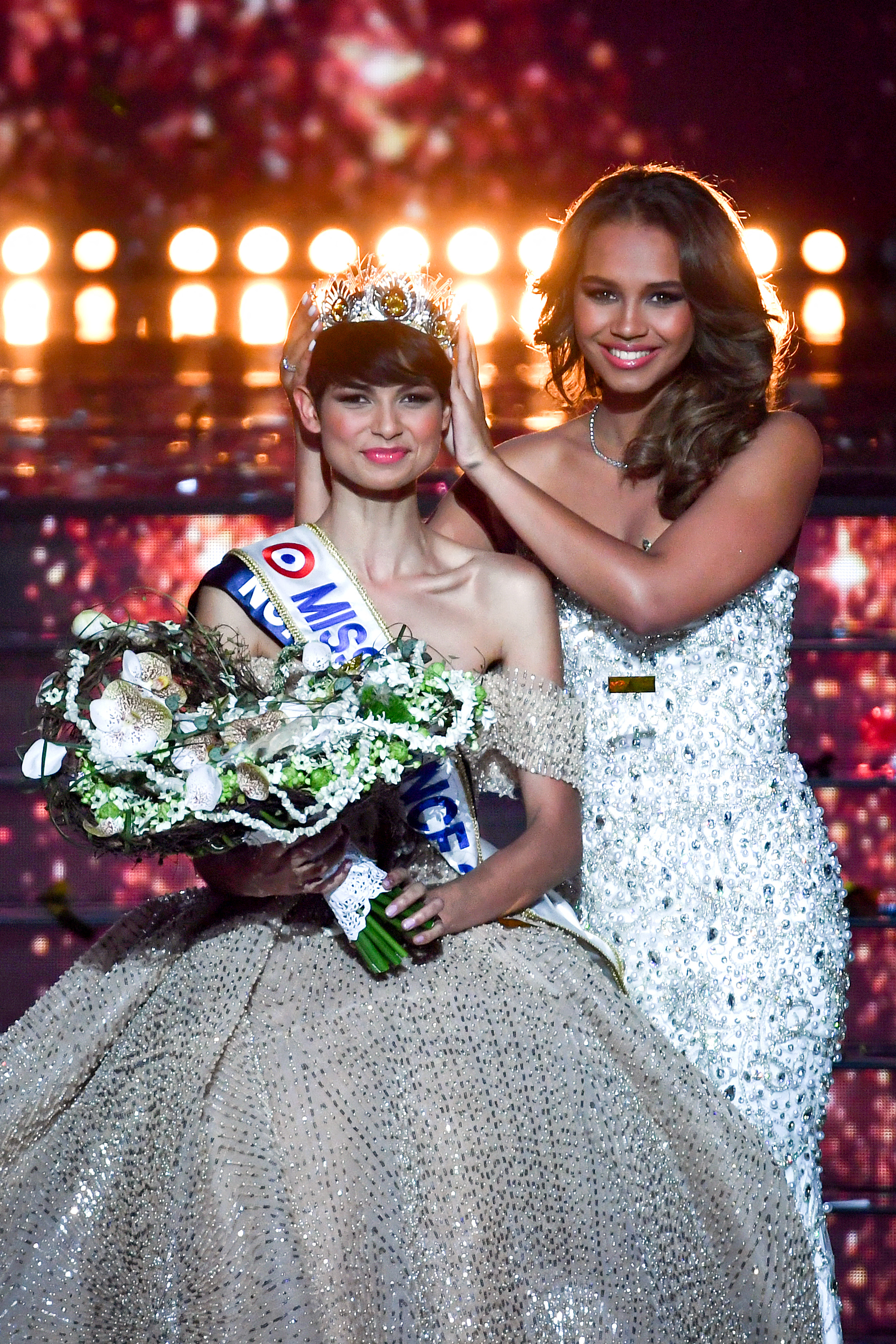 Miss France 2024, Eve Gilles being crowned as Miss France 2024 in Dijon in 2023 | Source: Getty Images