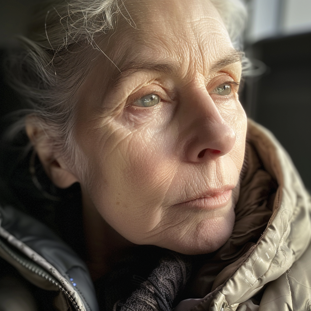A serious-looking older woman | Source: Midjourney