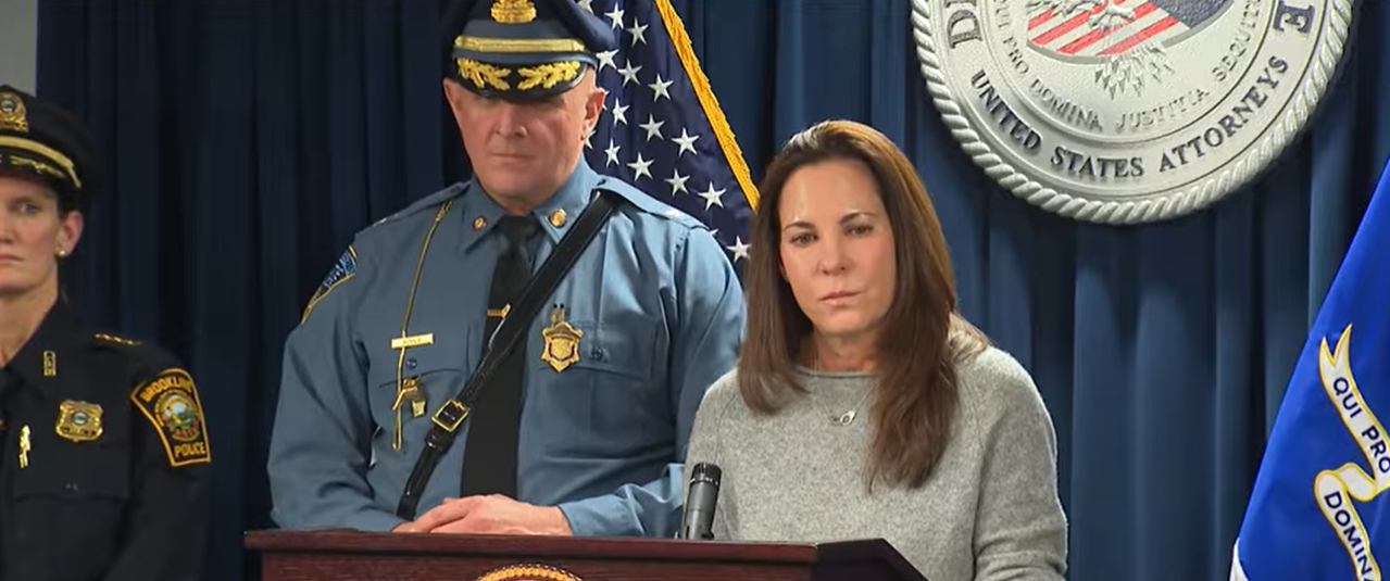 A federal prosecutor confirming Neves Valente's death, from a video post dated December 19, 2025. | Source: YouTube/CBSBoston