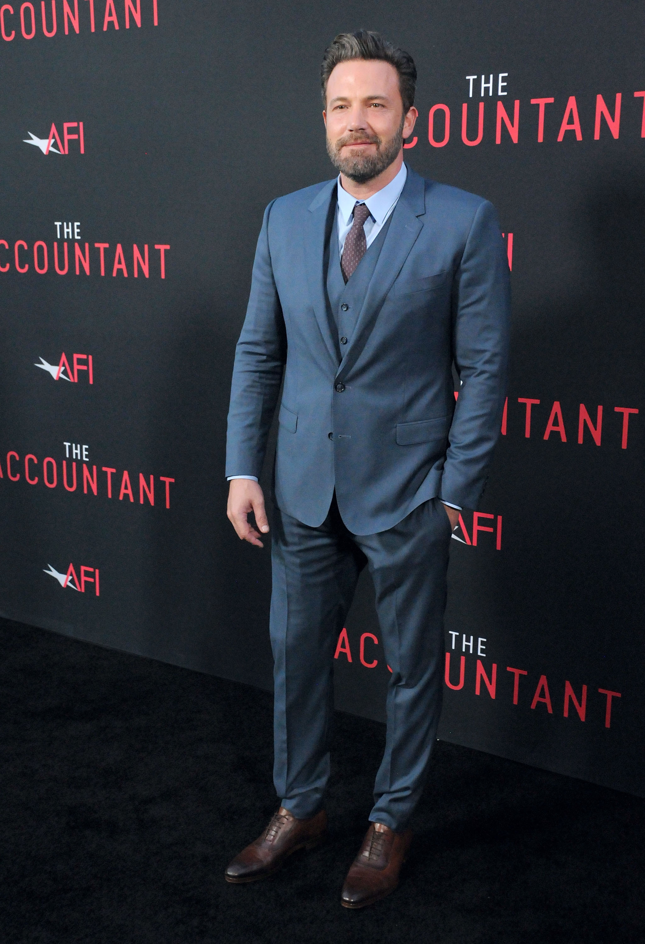 Ben Affleck attends the premiere of Warner Bros. Pictures' "The Accountant" in Hollywood, California, on October 10, 2016 | Source: Getty Images