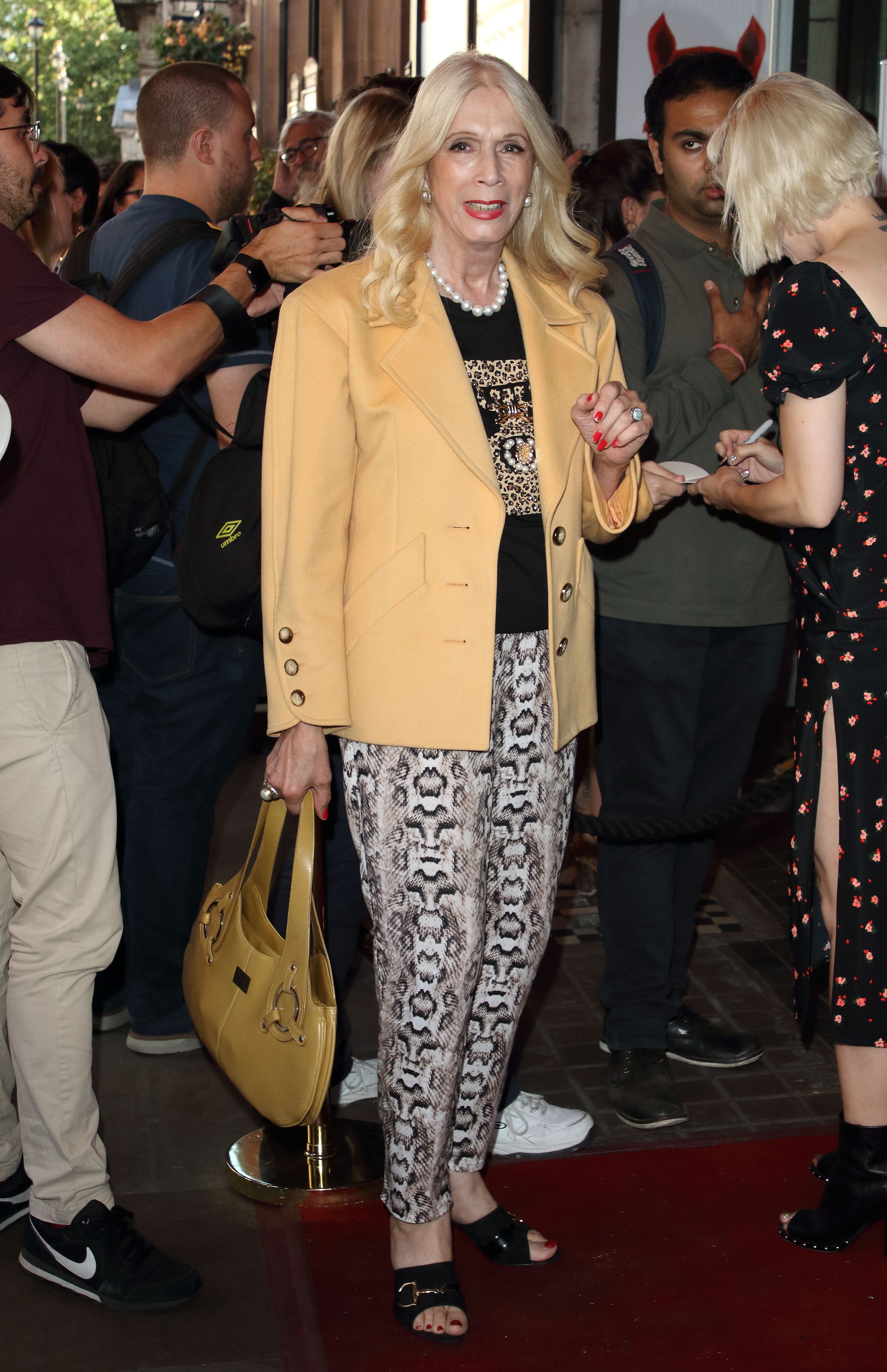 Lady Colin Campbell at the Equus Press Night at the Trafalgar Studios on July 15, 2019 | Photo: Getty Images