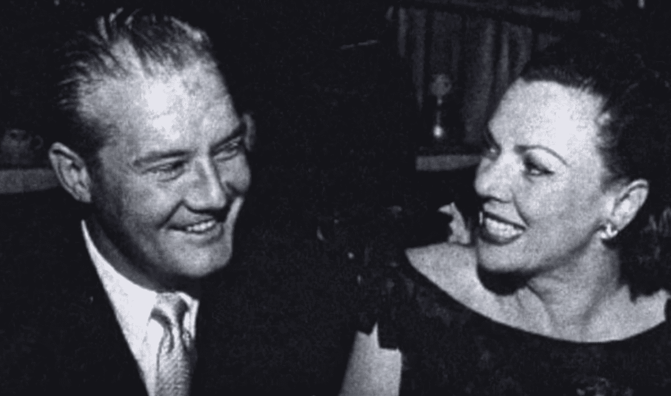 A picture of George Reeves and Leonore Lemmon . | Source: YouTube/TheLifeAndSadEnding