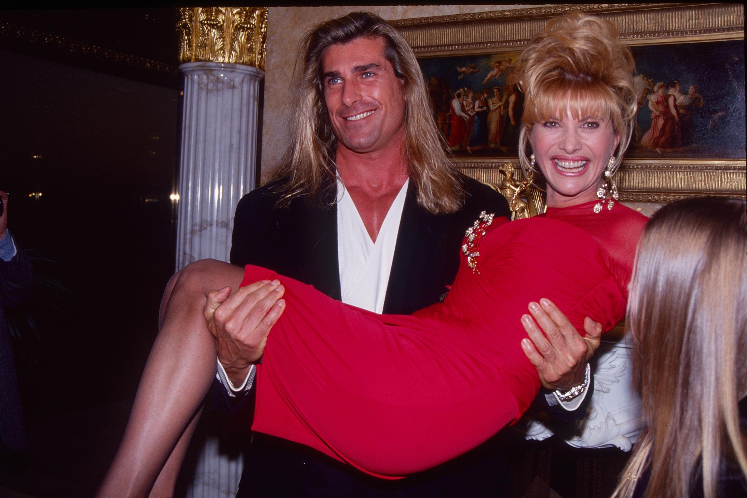The Italian actor and fashion model holds Ivana Trump on October 25, 1993 | Source: Getty Images