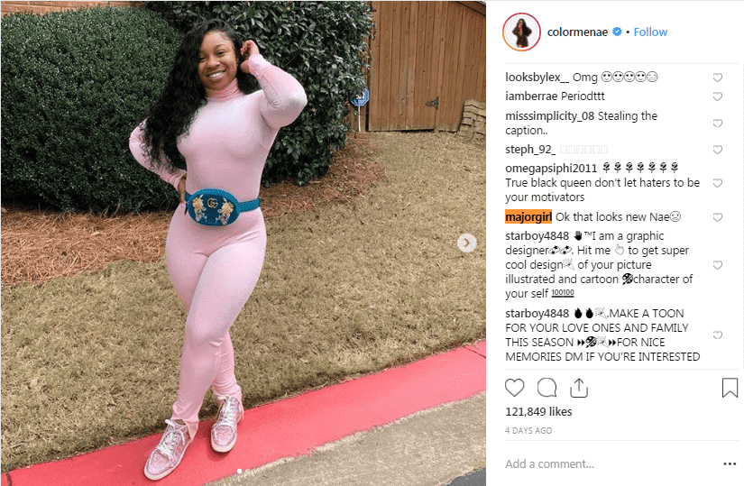 Screenshot of Tiny's comment on Reginae Carter's post. | Photo: Instagram/Colormenae