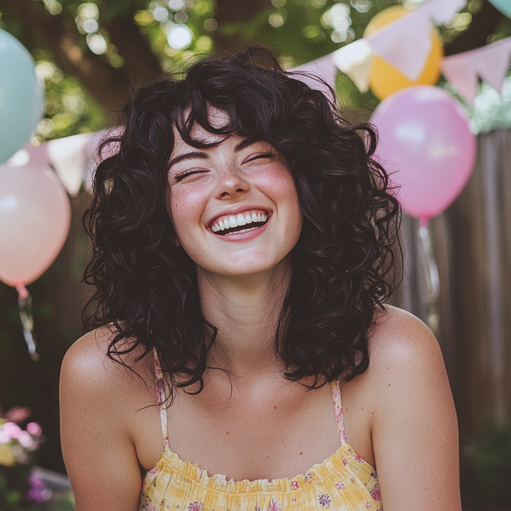 A laughing woman | Source: Midjourney