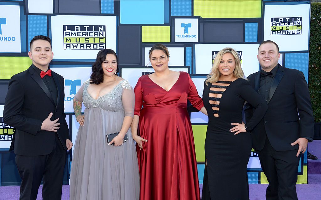 Johnny Lopez, Jacquie Marin, Jenicka Lopez, Chiquis Rivera and Michael Marin at the 2016 Latin American Music Awards in Hollywood, California | Source: Getty Images