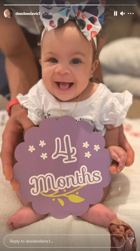 Dee Dee Davis celebrates her daughter on clocking 4 months. | Photo: Instagram/deedeedavis1