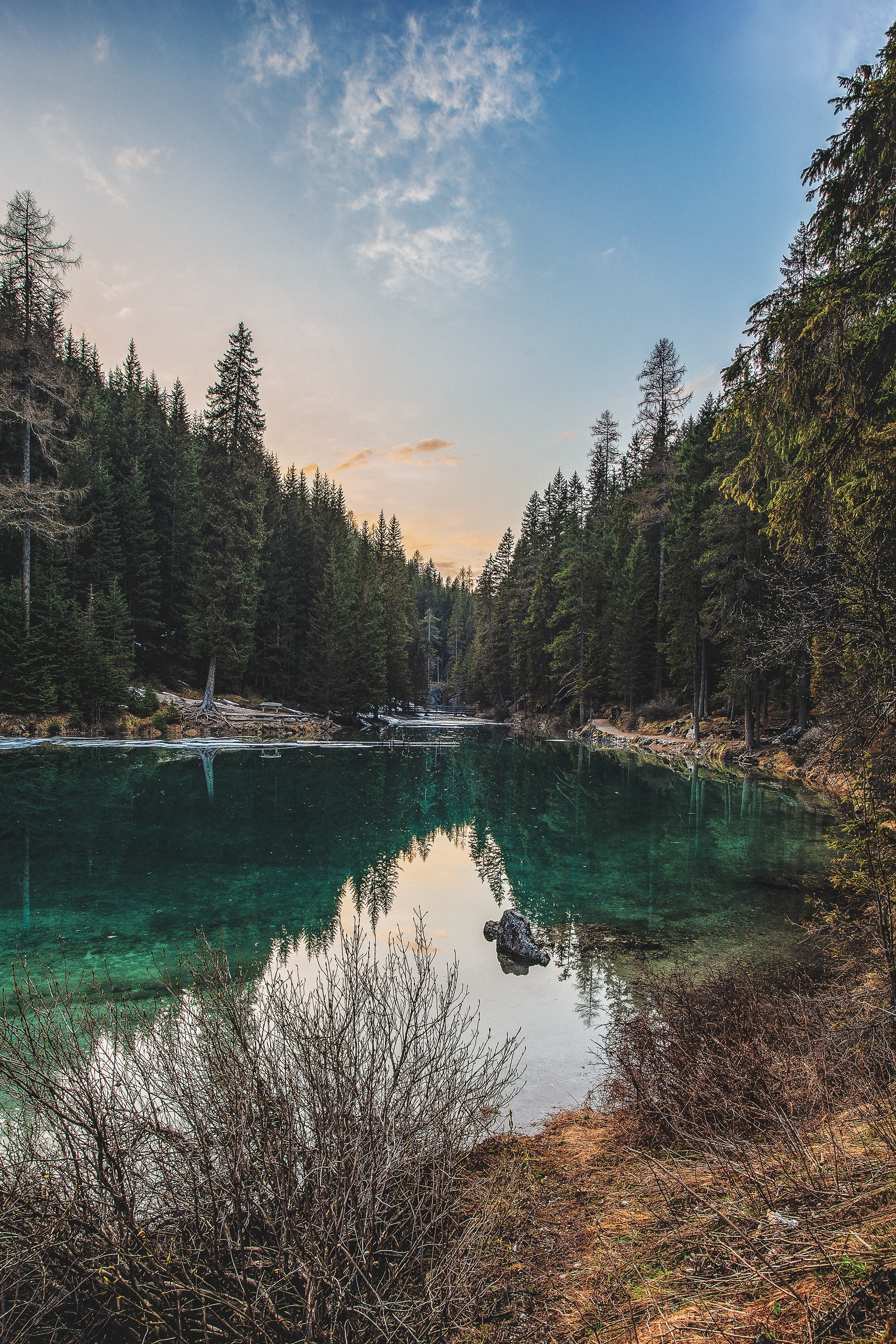 A lake in the woods. | Source: Pexels