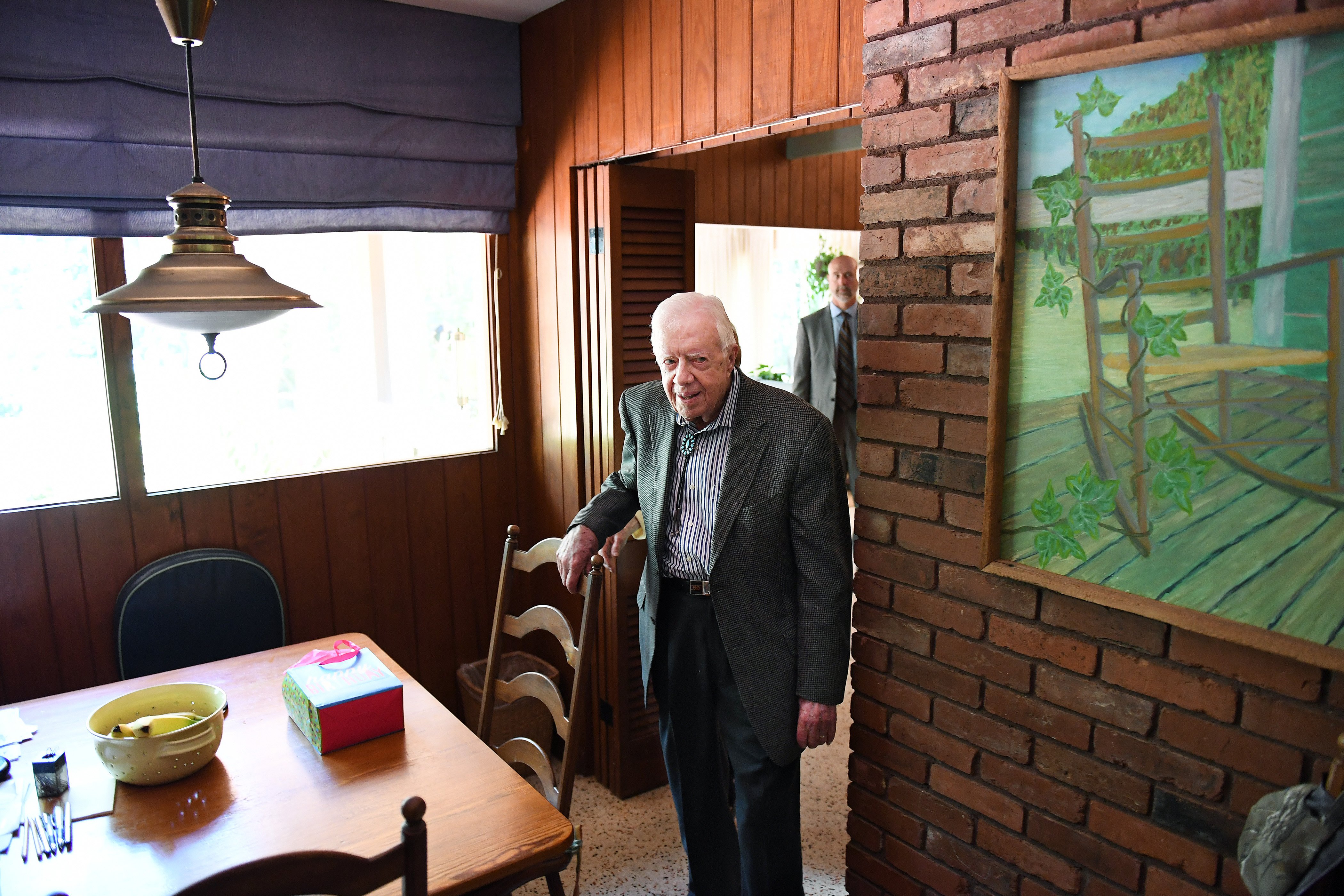 Former President of the United States Jimmy Carter at his home after a morning church service at Maranatha Baptist Church on August 5, 2018, in Plains, Georgia | Source: Getty Images