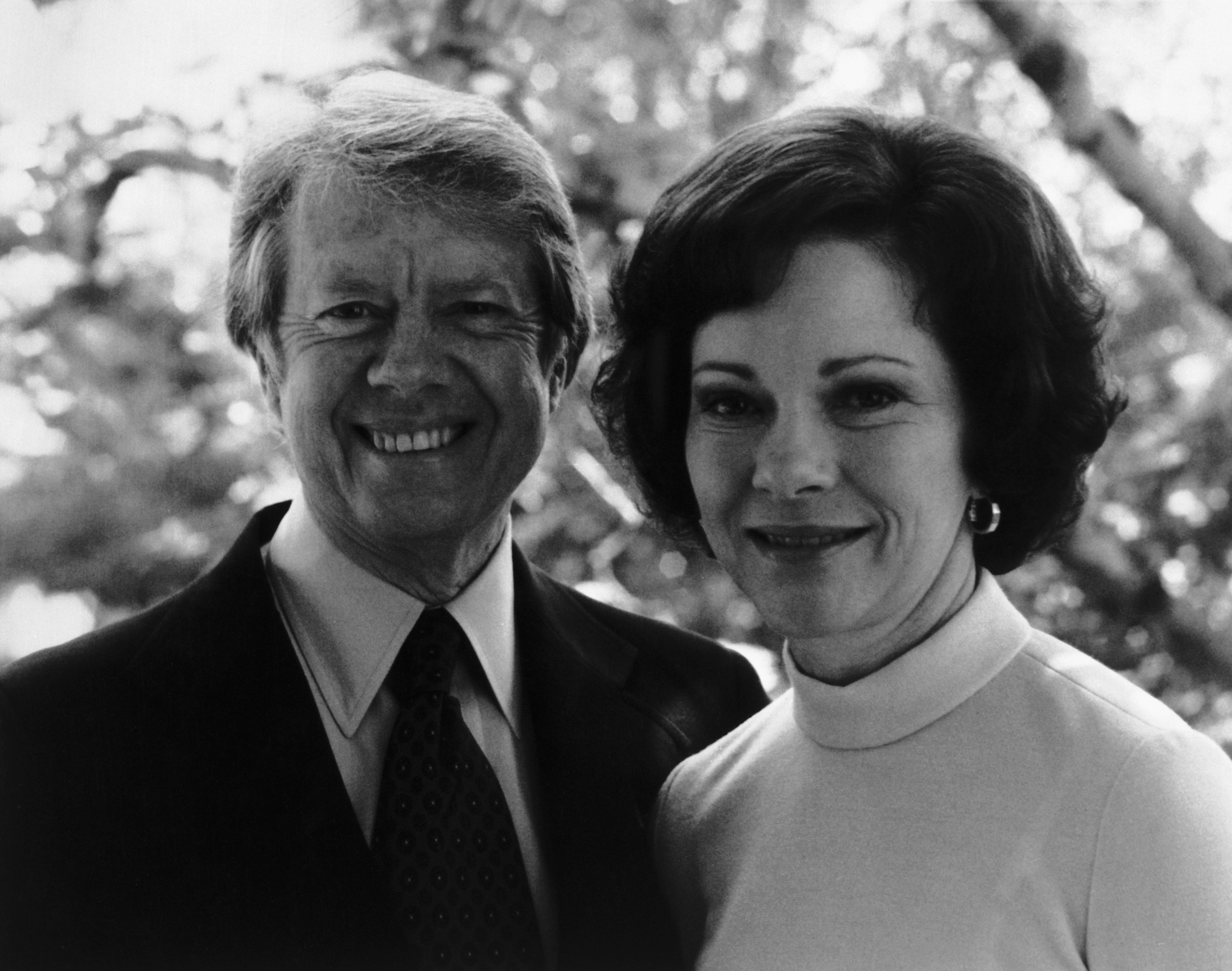 President Jimmy Carter and his wife Rosalynn Carter in Washington, DC on April 25, 1977 | Source Getty Images