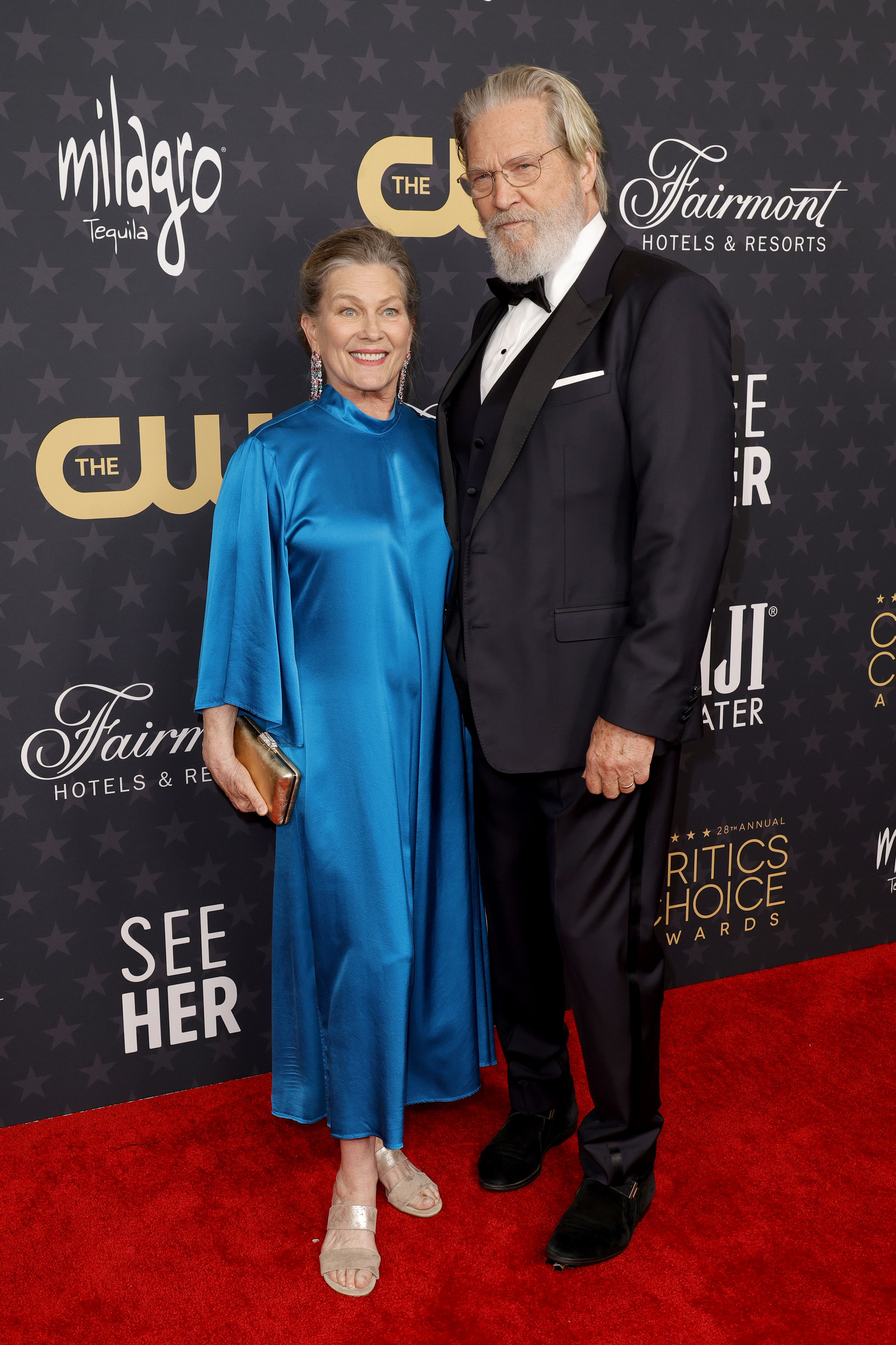 Susan and Jeff Bridges at the 28th Annual Critics Choice Awards on January 15, 2023, in Los Angeles, California | Source: Getty Images