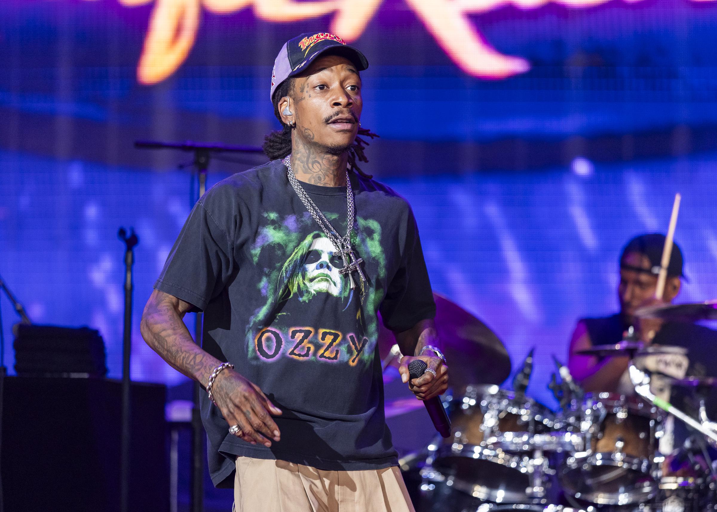 Wiz Khalifa performs at Pine Knob Music Theatre on June 16, 2026, in Clarkston, Michigan. | Source: Getty Images