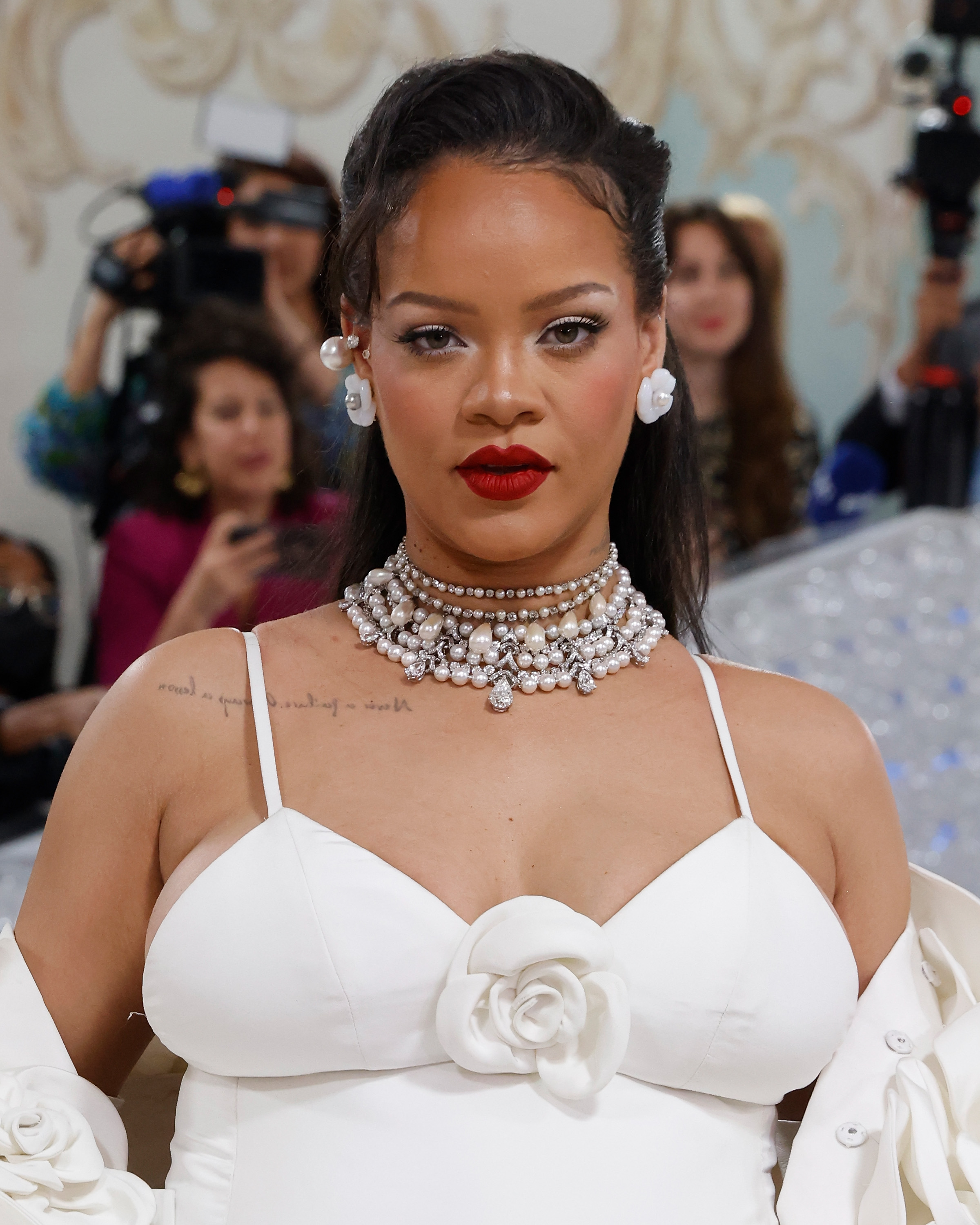 Rihanna at the 2023 Costume Institute Benefit celebrating "Karl Lagerfeld: A Line of Beauty" at Metropolitan Museum of Art on May 01, 2023 in New York City | Source: Getty Images