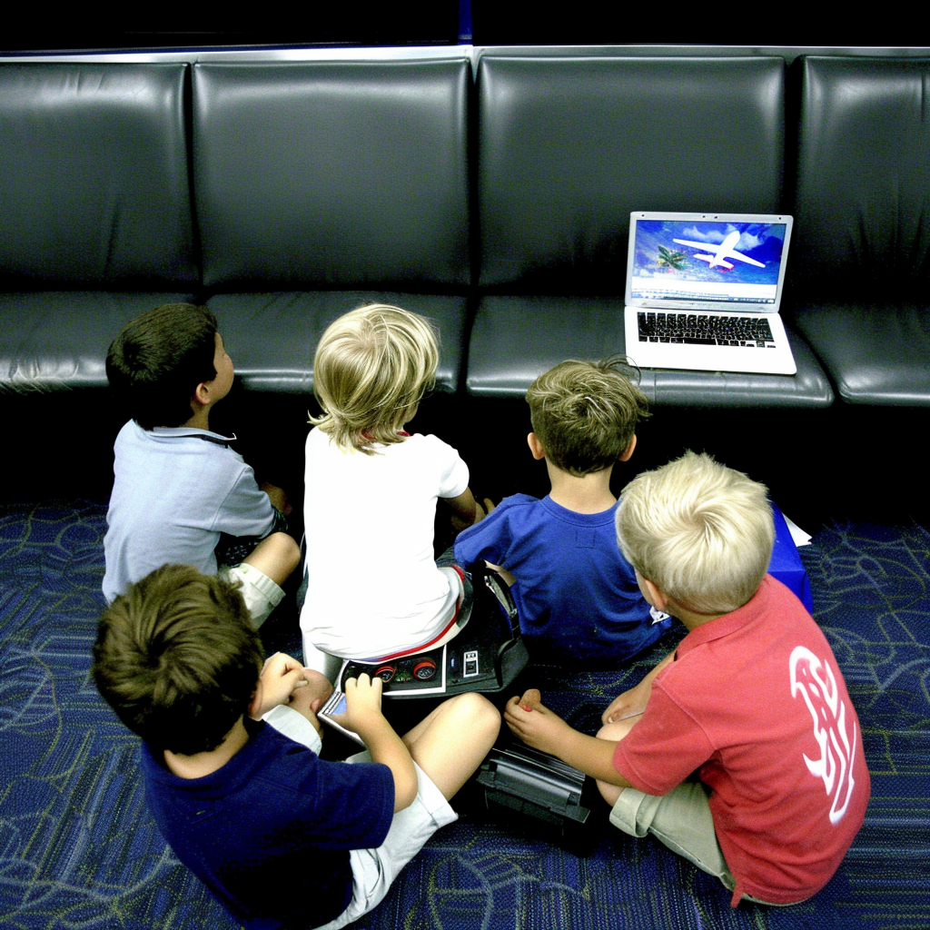 Children looking at a laptop screen | Source: Midjourney