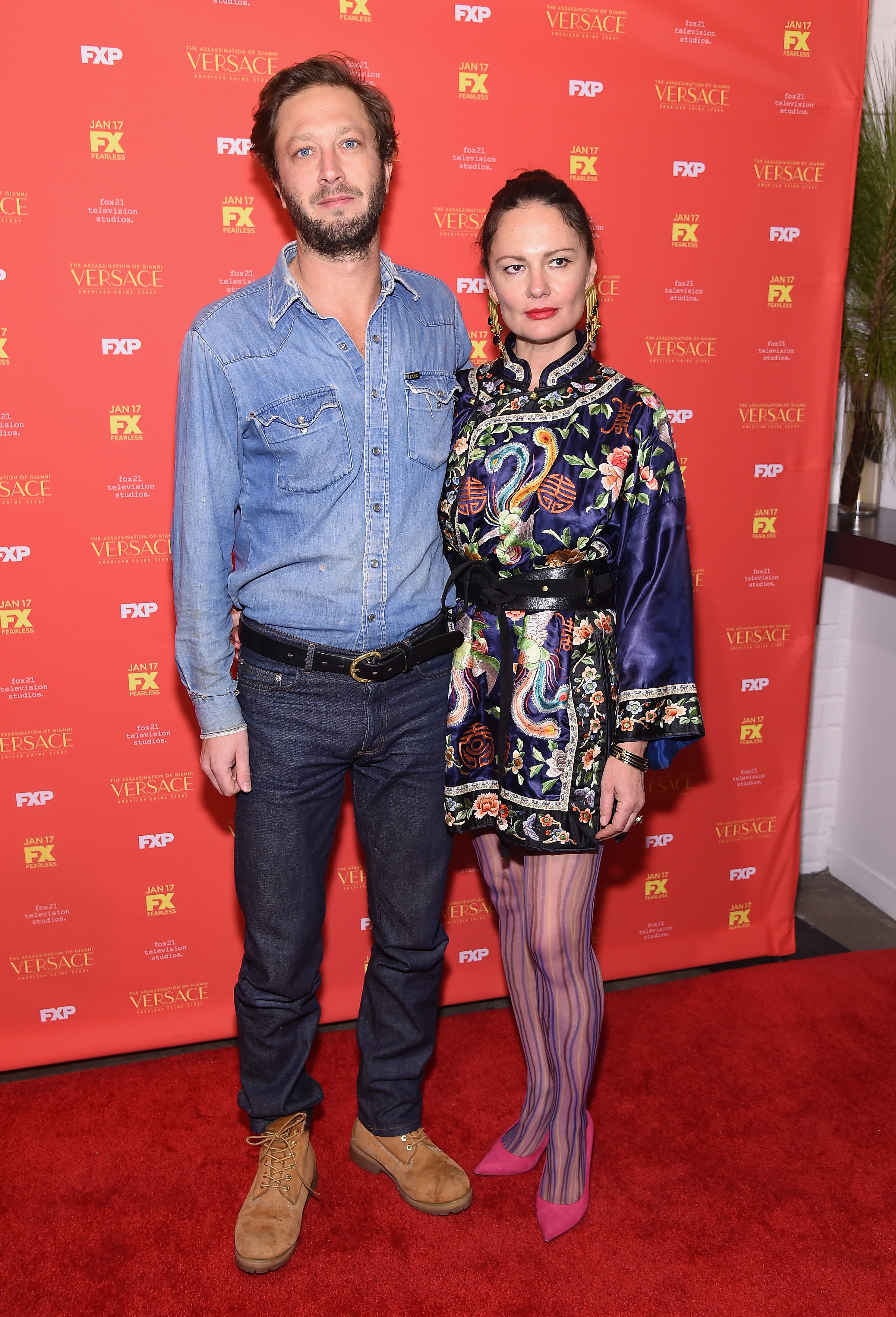 Ebon Moss-Bachrach and Yelena Yemchuk at the screening of "The Assassination Of Gianni Versace: American Crime Story" on December 11, 2017, in New York City. | Source: Getty Images