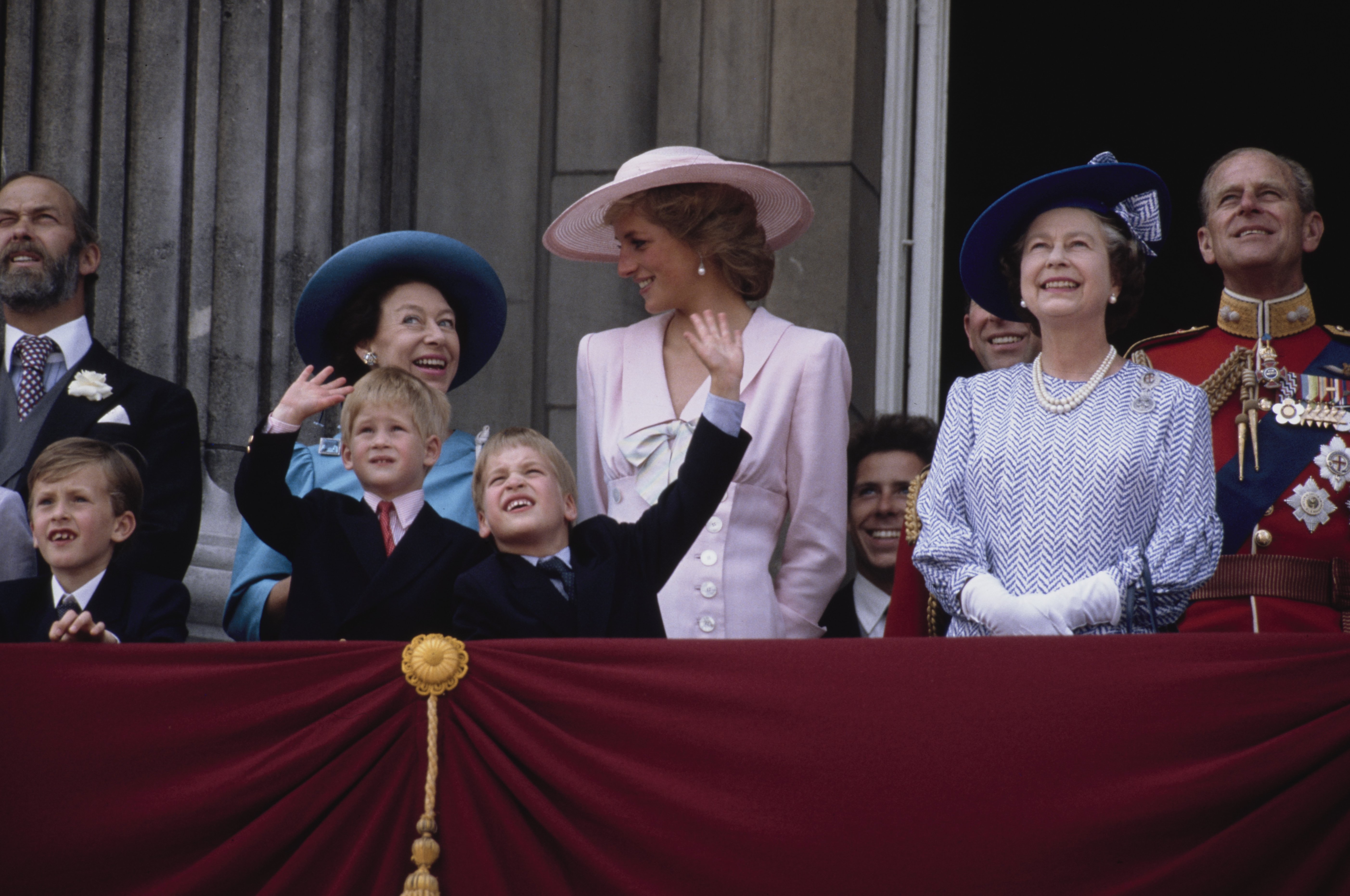 The royal family pictured on the balcony of Buckingham Palace in London for the Trooping the Color ceremony in June 1989. / Source: Getty Images