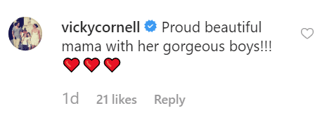 Vicky Cornell commented on Rita's post | Instagram: @ritawilson