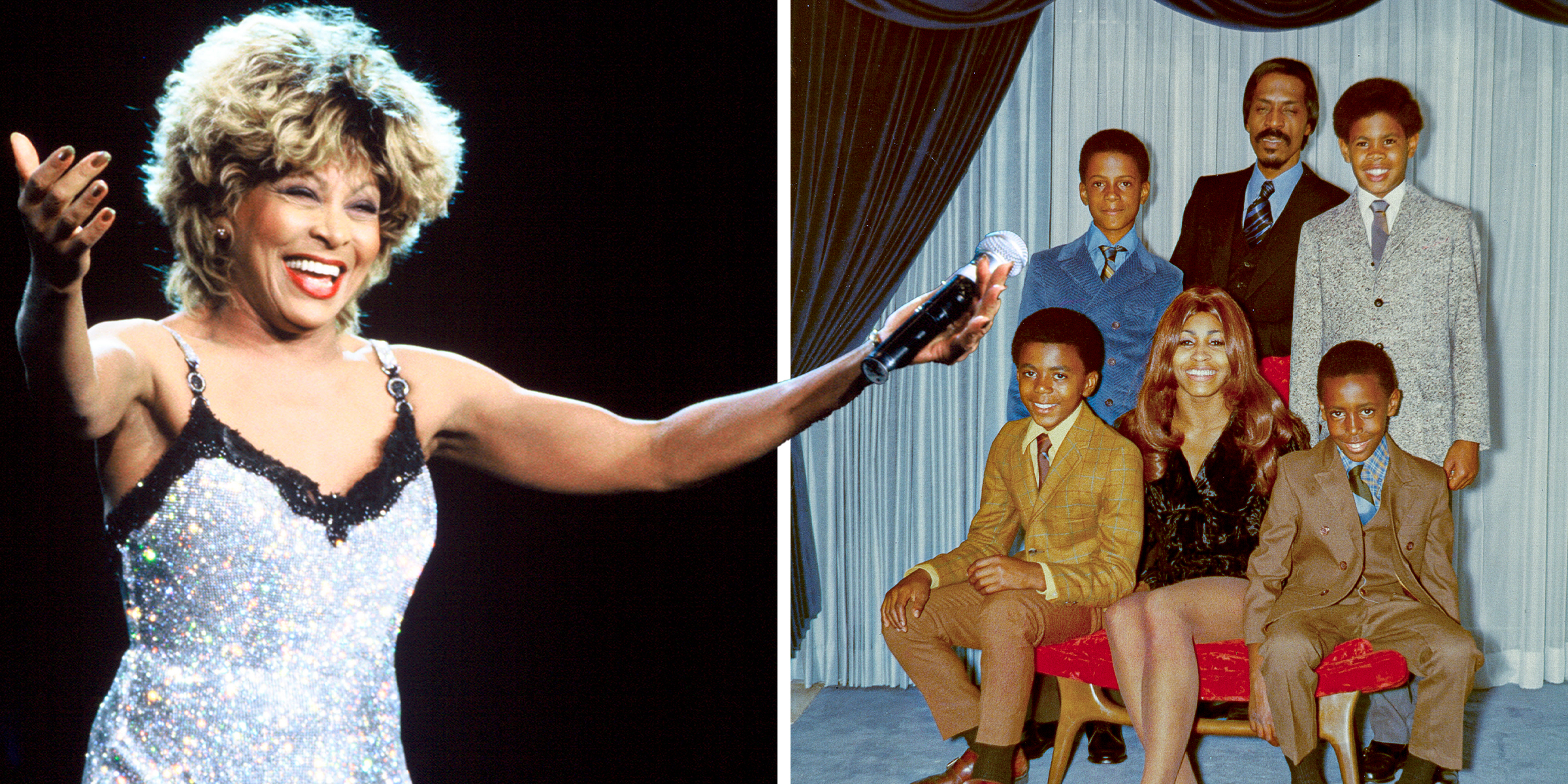 Tina Turner | Ike Jr., Ike Sr., Michael, Craig, and Ronnie Turner | Source: Getty Images
