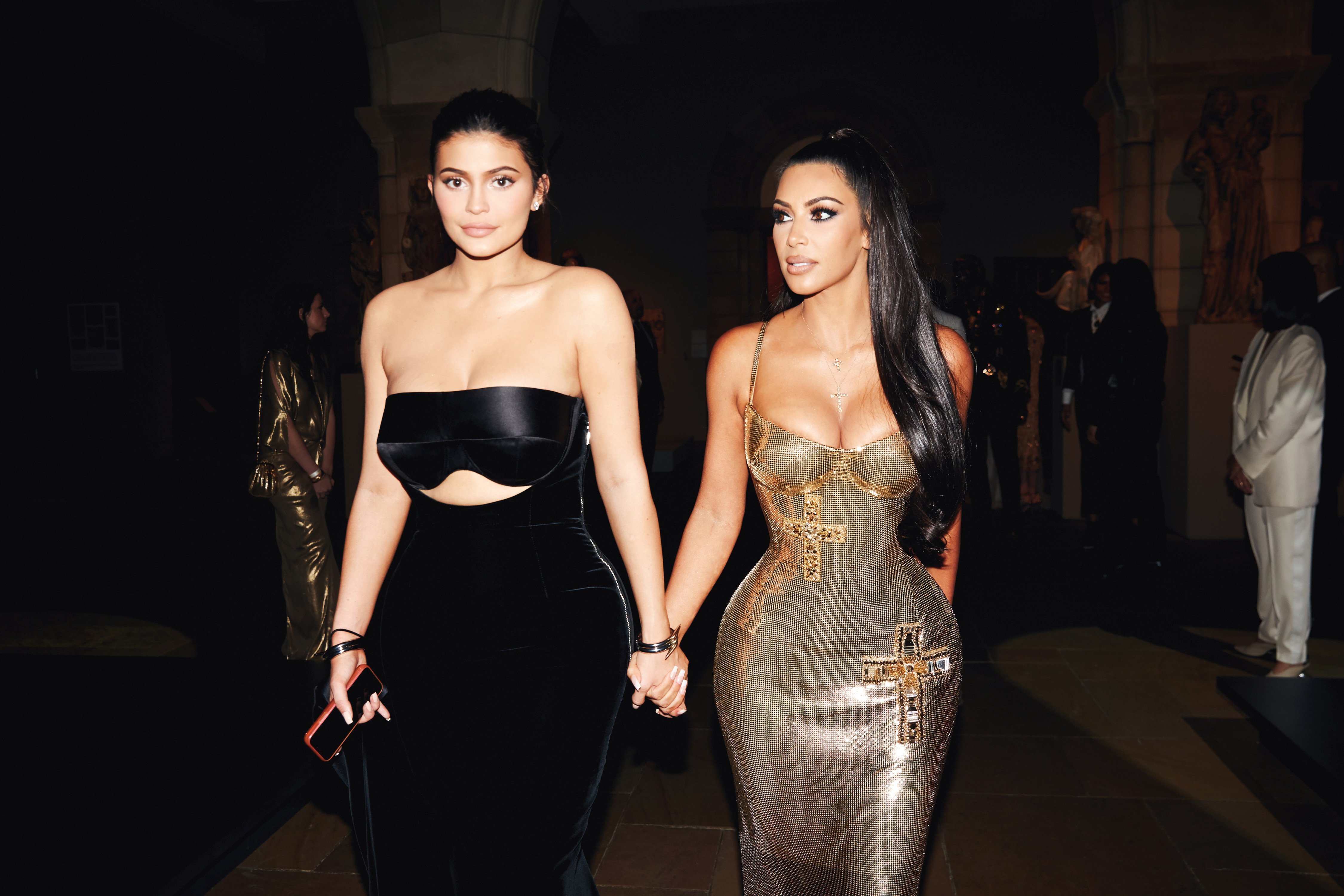 Kylie Jenner and Kim Kardashian West attend Heavenly Bodies: Fashion & The Catholic Imagination Costume Institute Gala | Source: Getty Images