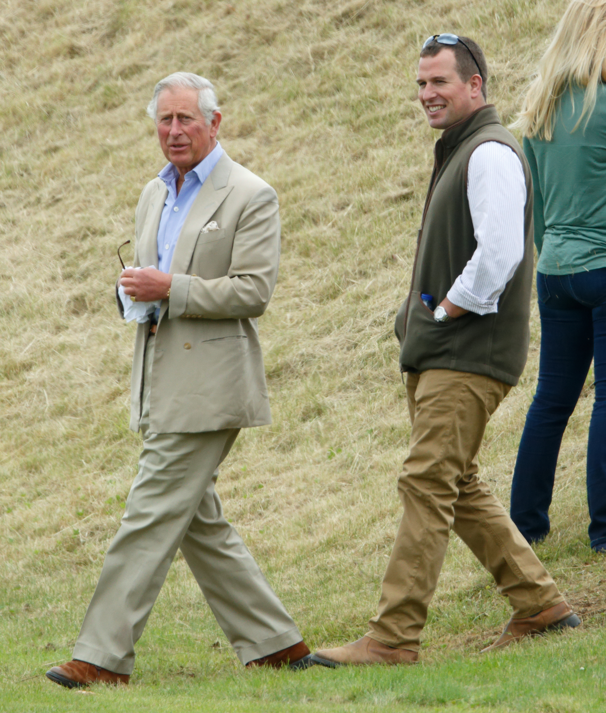 Then Prince Charles and Peter Philips at the Gigaset Charity Polo Match at the Beaufort Polo Club on June 14, 2015 | Source: Getty Images