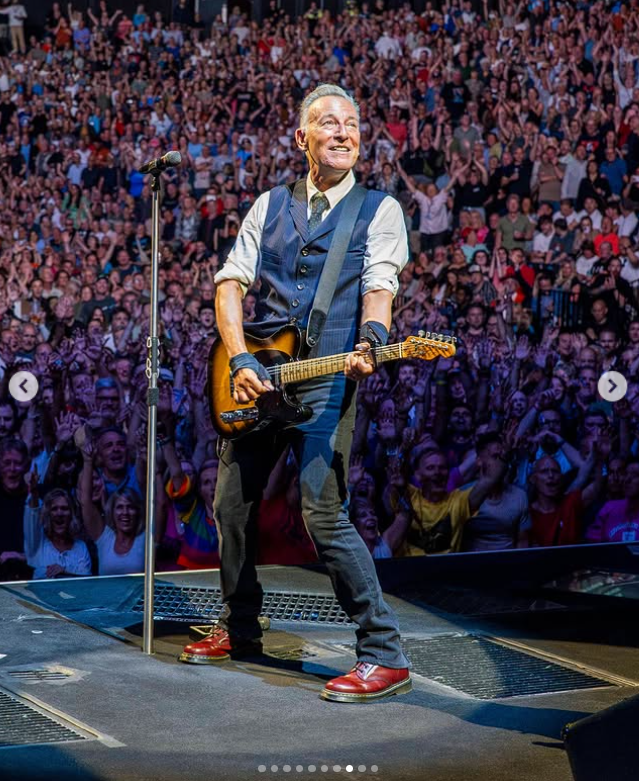 Bruce Springsteen playing his guitar | Source: Instagram/springsteen