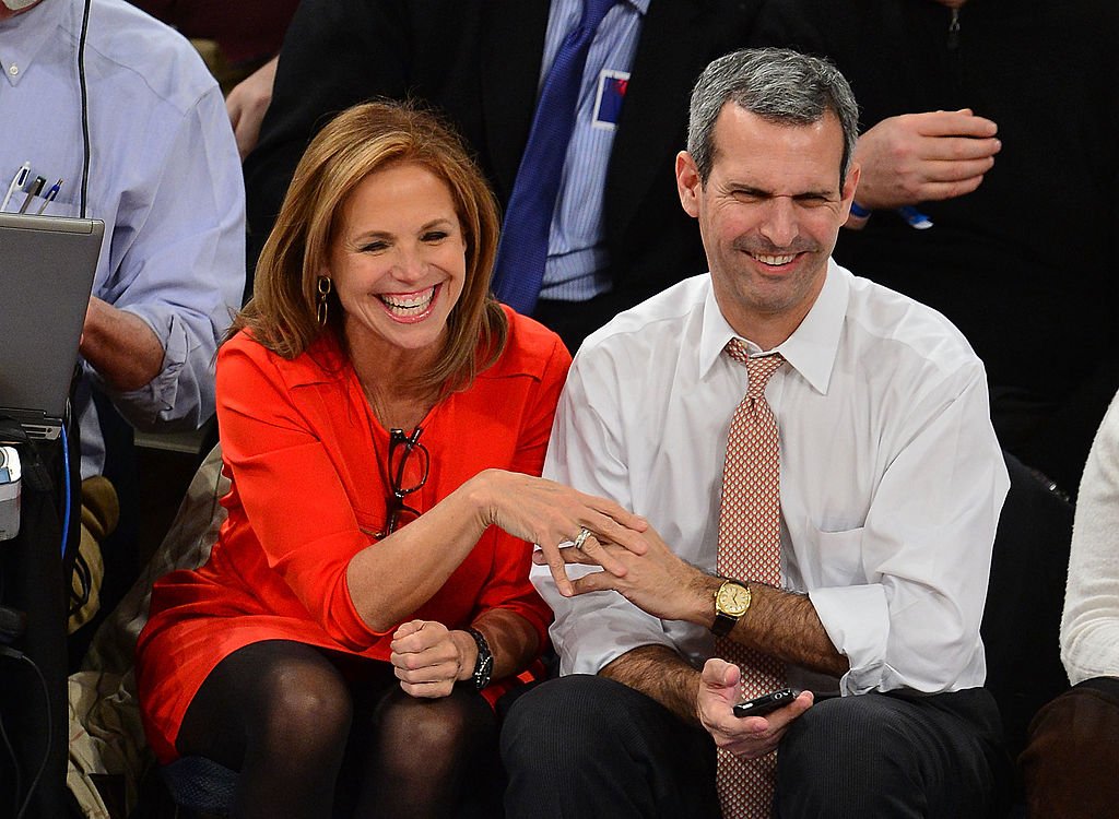  Katie Couric and John Molner at the Oklahoma City Thunder vs New York Knicks game at Madison Square Garden on March 7, 2013. | Photo: Getty Images