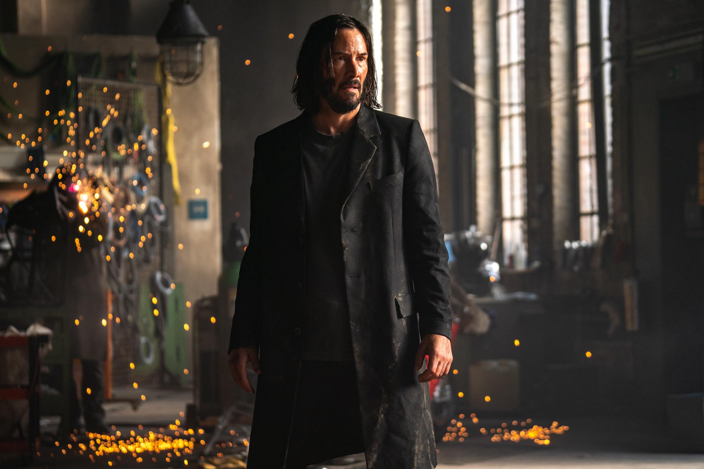 Keanu Reeves on the set of "The Matrix Resurrections", Berlin, Germany in 2020 | Source: Getty Images