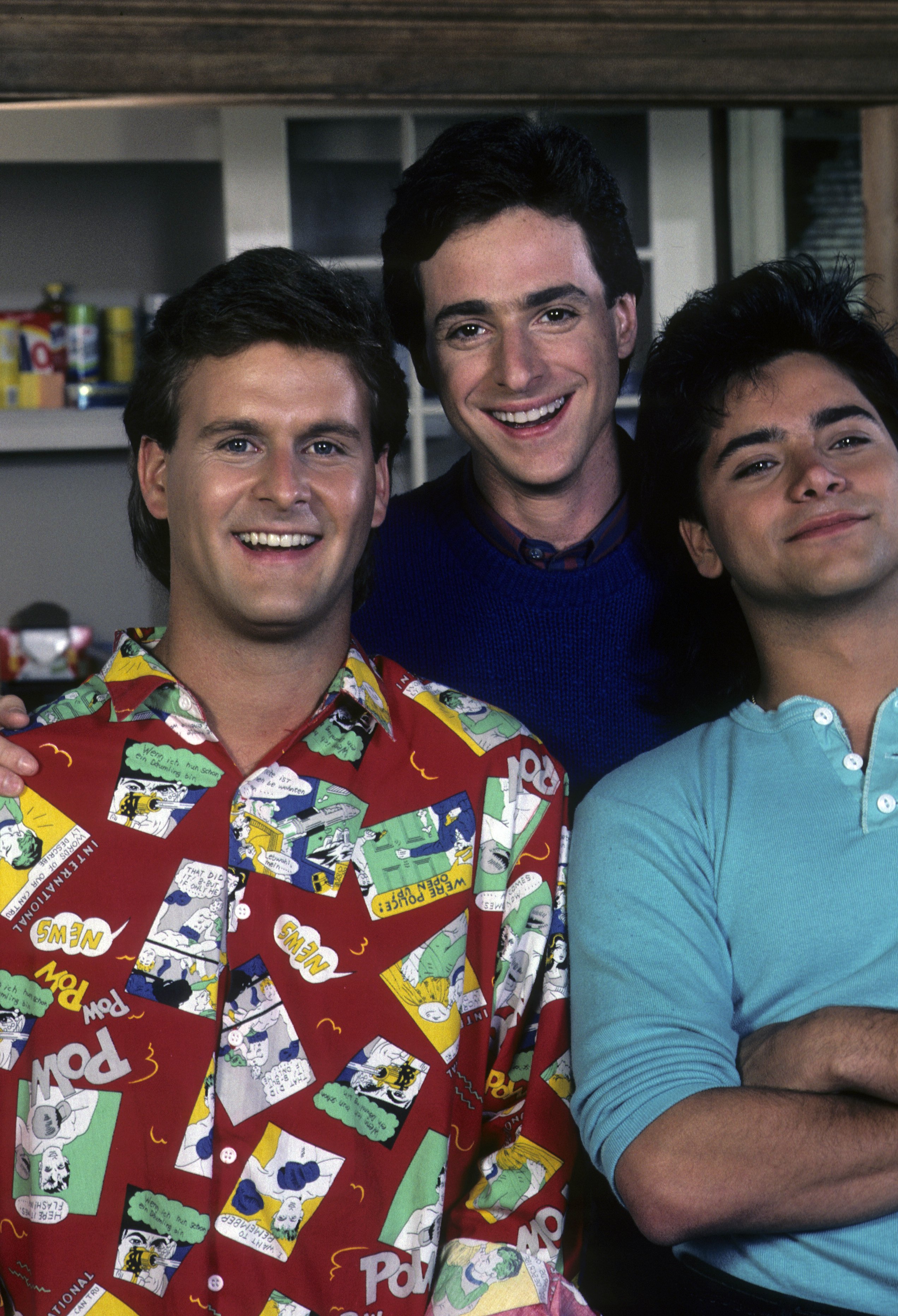 The actor, Bob Saget and John Stamos in 1987 | Source: Getty Images
