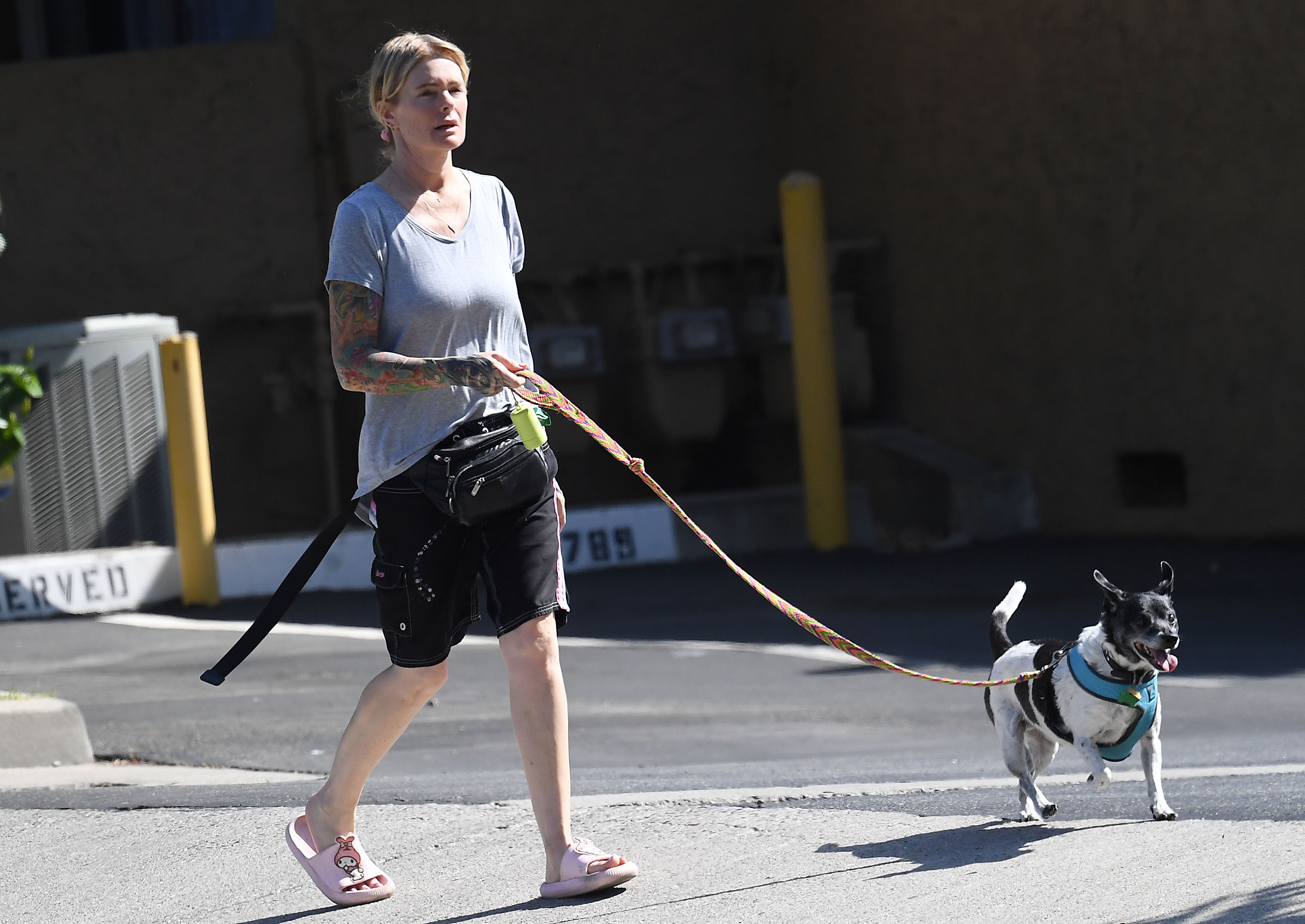 Erika Eleniak is seen in Los Angeles, California, on August 7, 2024 | Source: Getty Images