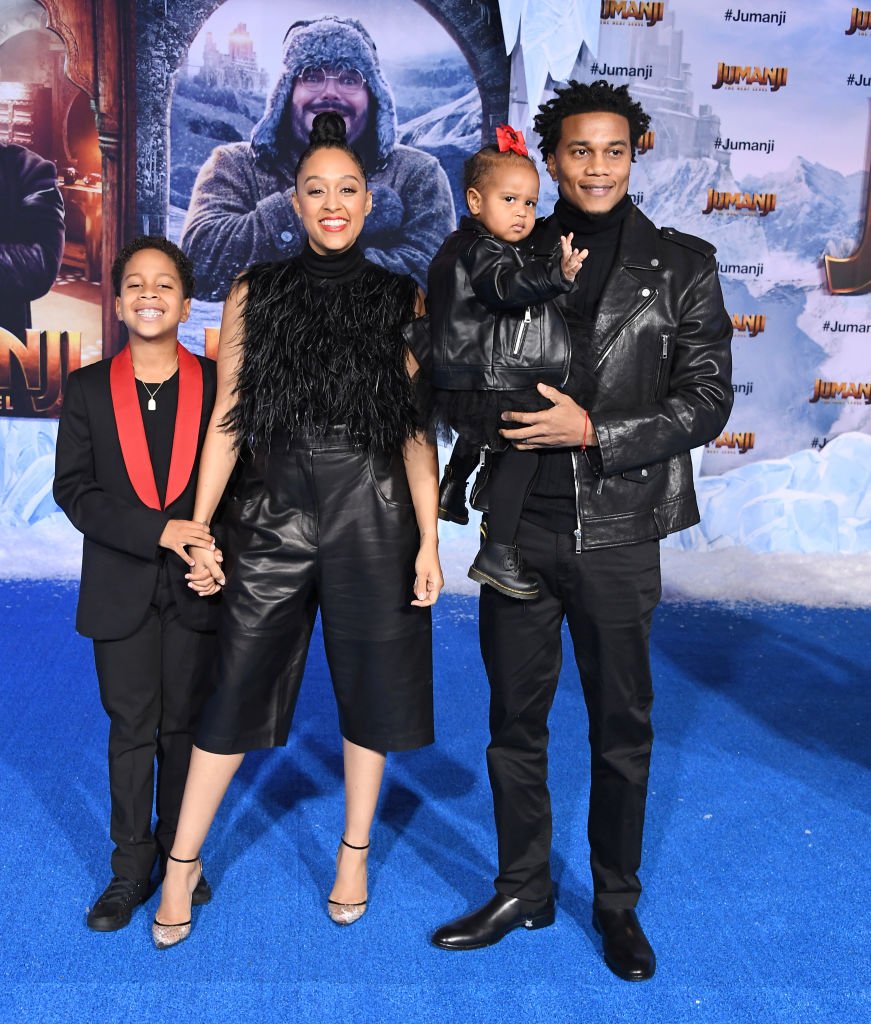 Cree Hardrict, Tia Mowry-Hardrict, Cory Hardrict and Cairo Tiahna Hardrict arrive at the Premiere Of Sony Pictures' "Jumanji: The Next Level" on December 09, 2019 | Photo: Getty Images