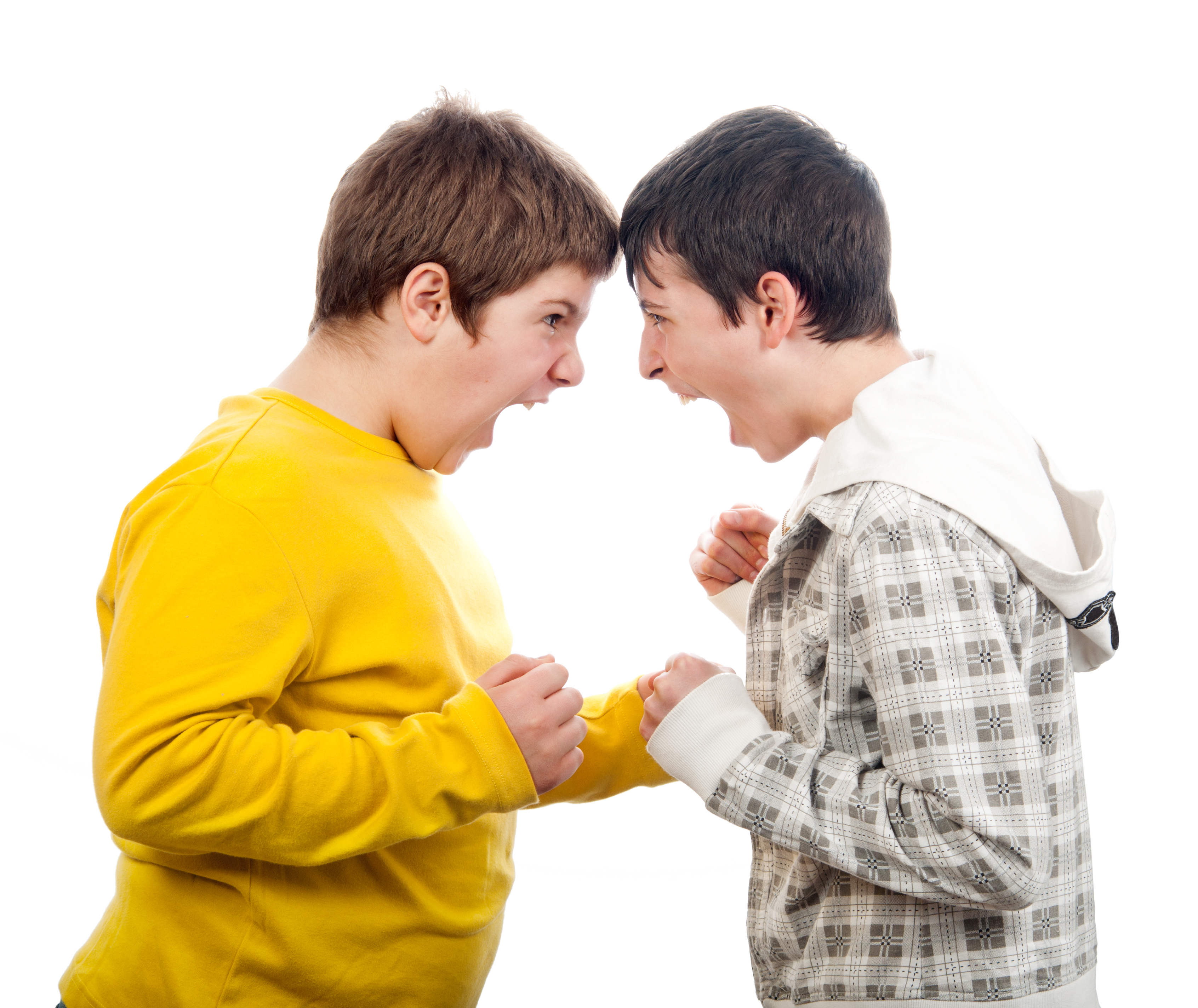 Teenage boys yelling at each other | Source: Shutterstock