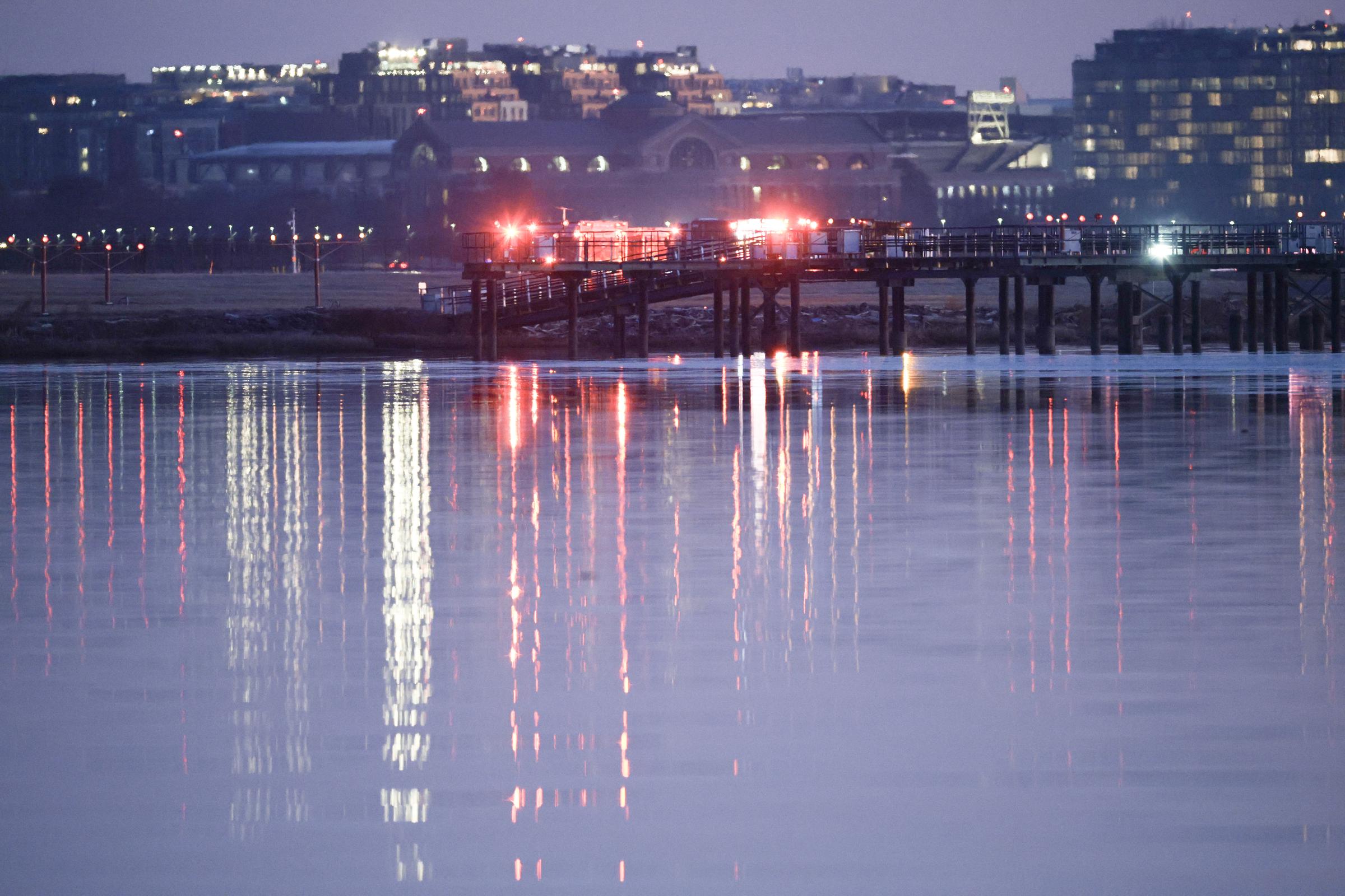 Emergency response units assembled at Ronald Reagan Washington Airport on January 30, 2025. | Source: Getty Images