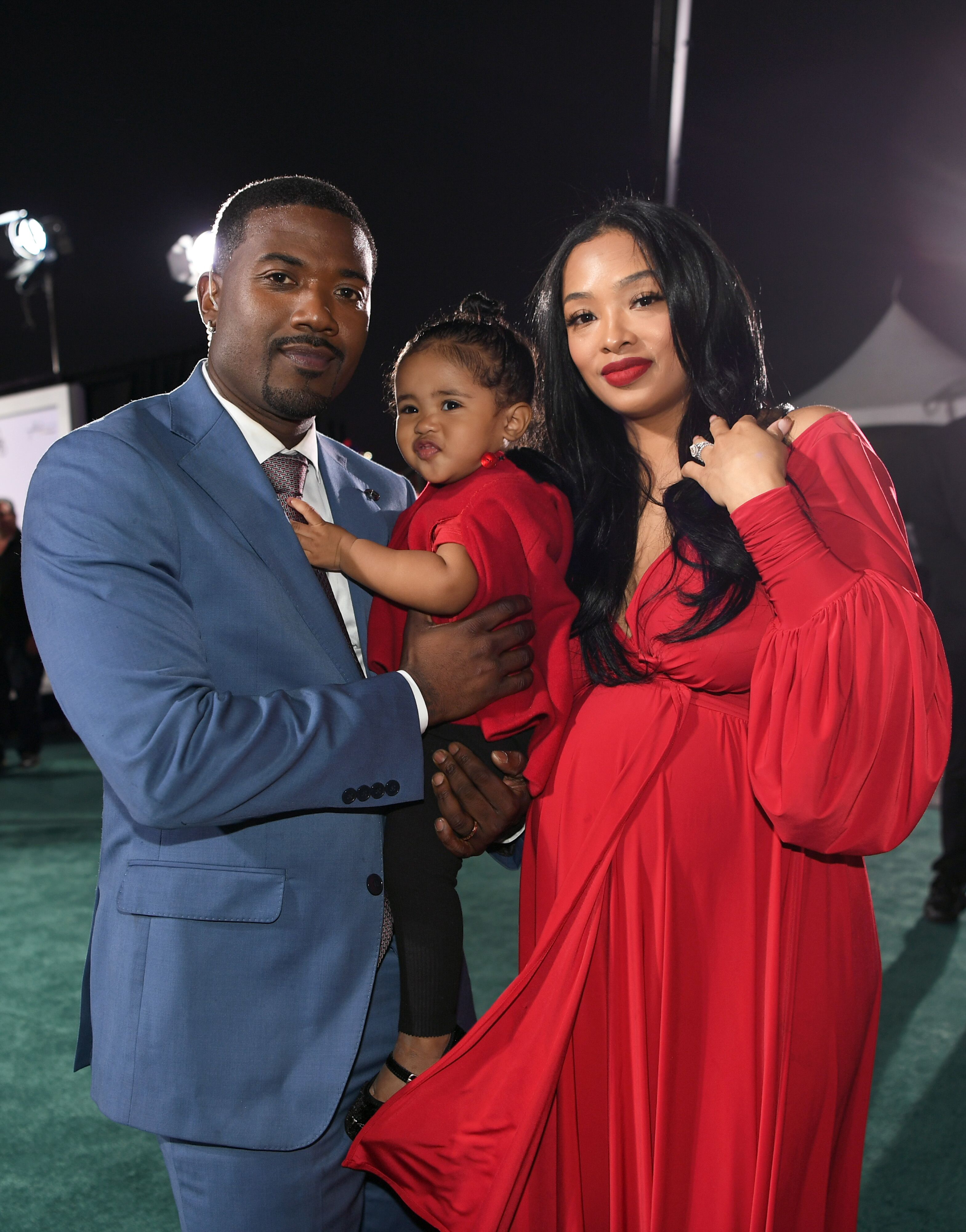 Ray J with his wife Princess Love and daughter Melody at the 2019 BET Soul Train Awards: Getty Images