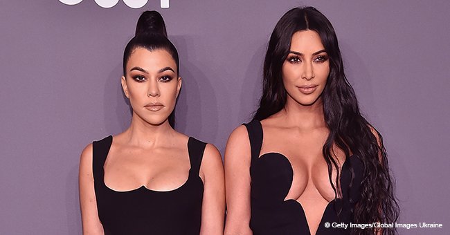 Kim and Kourtney Look Unrecognizable without Make-Up