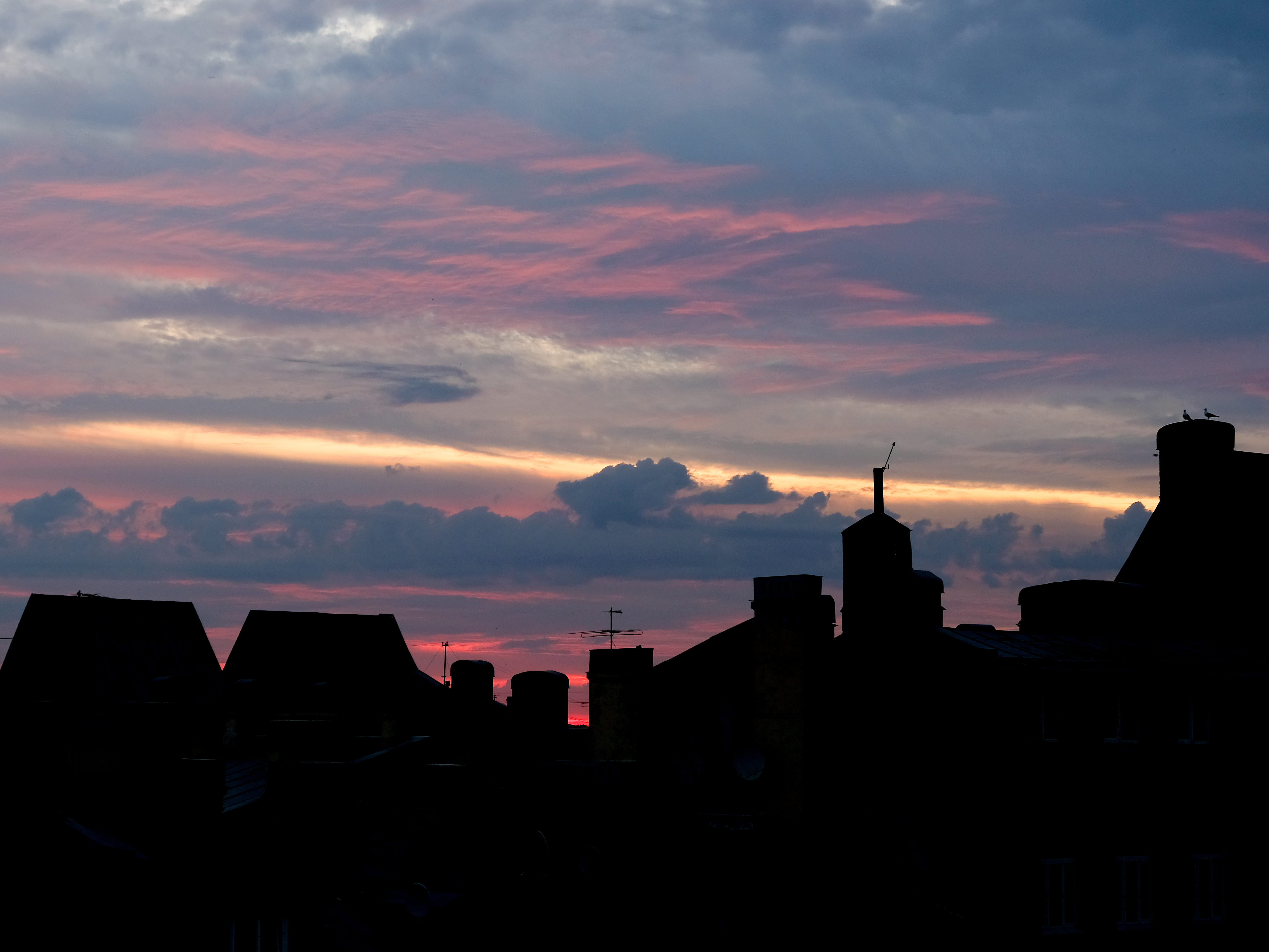 Beautiful sunset above roofs | Source: Shutterstock