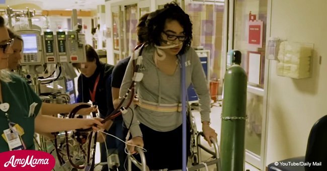 No one can explain how this girl on life support is able to walk and eat