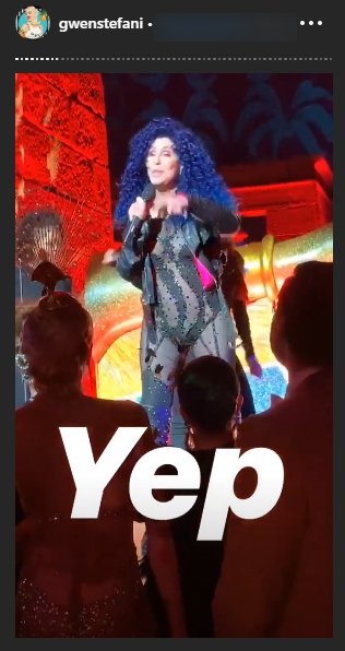 Cher performs at the 2019 Gala Met on May 6, 2019. | Source: Instagram Stories/GwenStefani