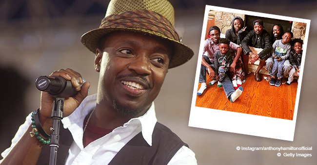 Anthony Hamilton Poses with His Kids in a Family Photo on Father's Day