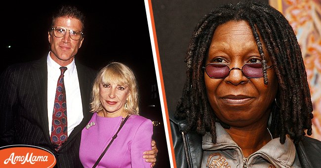 [Left] A picture of Ted Danson and his wife Mary Steenburgen; [Right] A picture of Whoopi Goldberg | Source: Getty Images