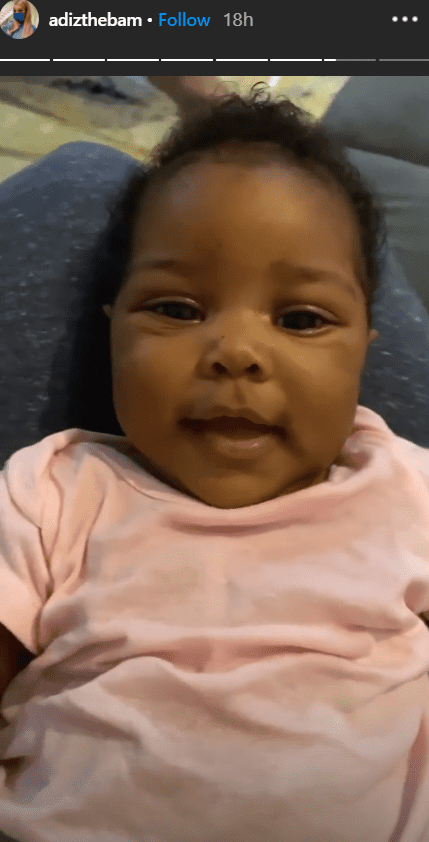 A close-up photo of Lil Scrappy and Bambi Benson's daughter Xylo. | Instagram/adizthebam