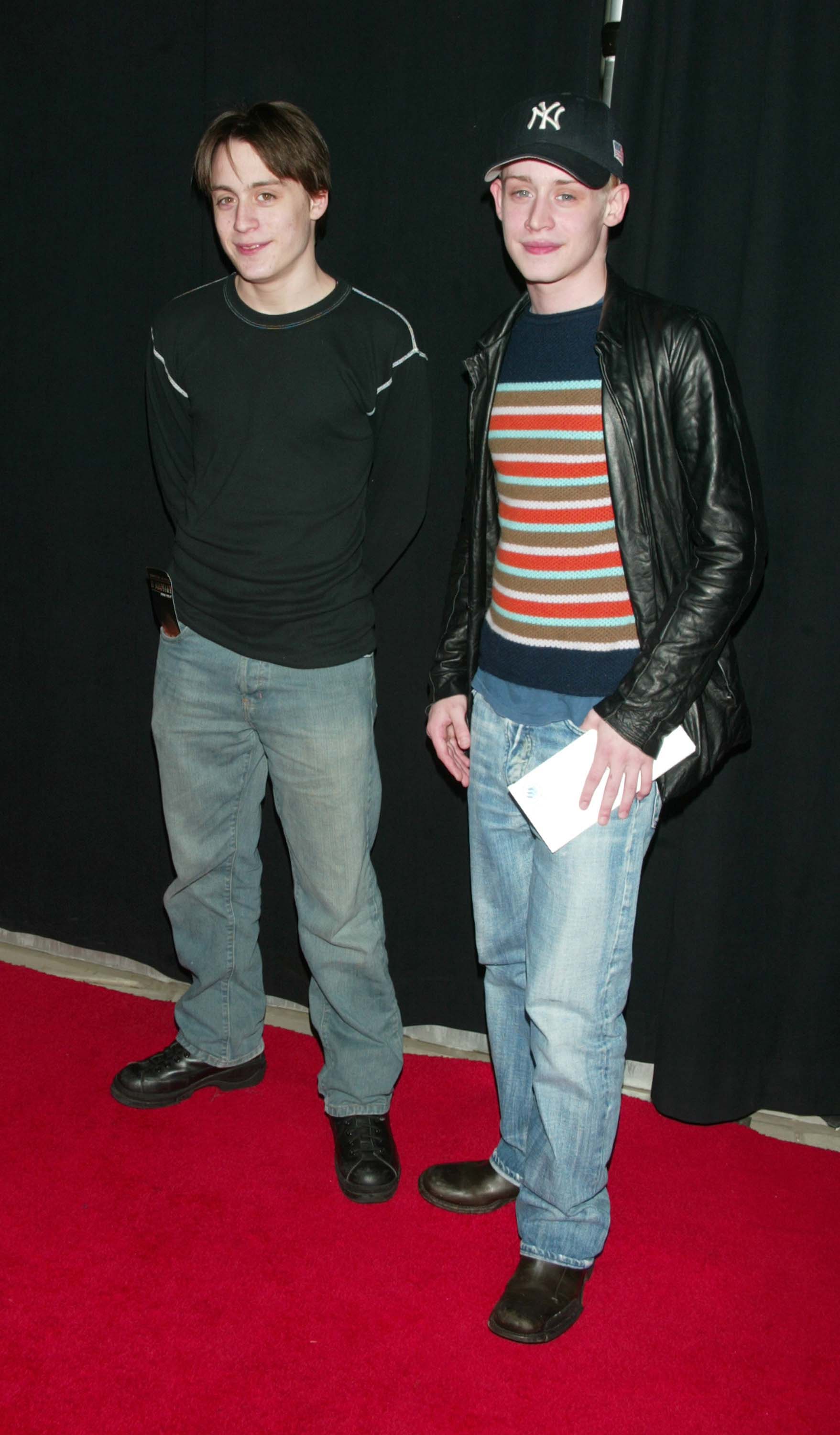 Kieran and Macaulay Culkin at the "Star Wars: Episode II - Attack of the Clones" premiere in New York City in 2002. | Source: Getty Images