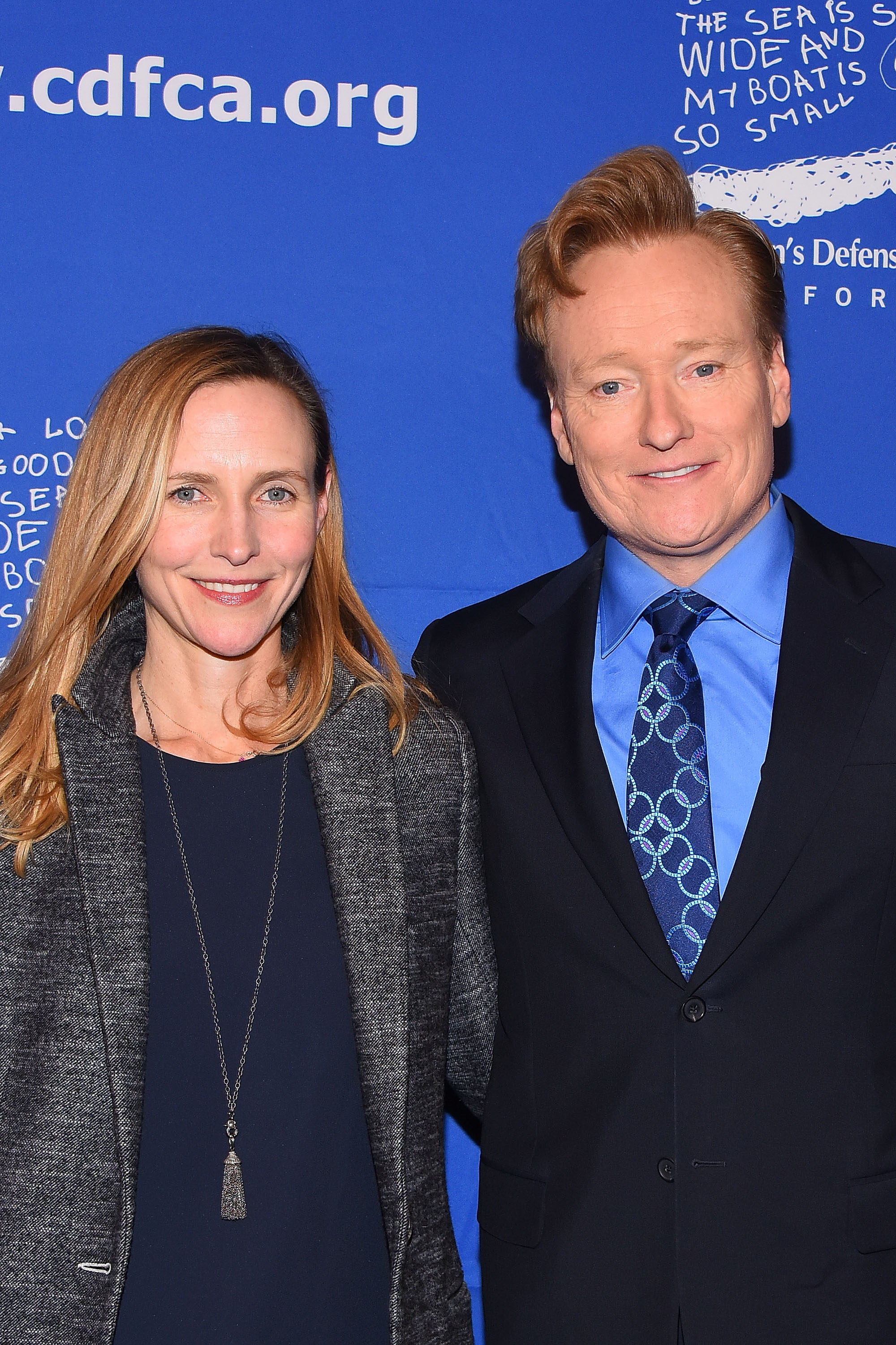Liza Powel and Conan O'Brien at the Children's Defense Fund-California's 27th Annual Beat The Odds Awards on December 7, 2017, in Beverly Hills | Source: Getty Images